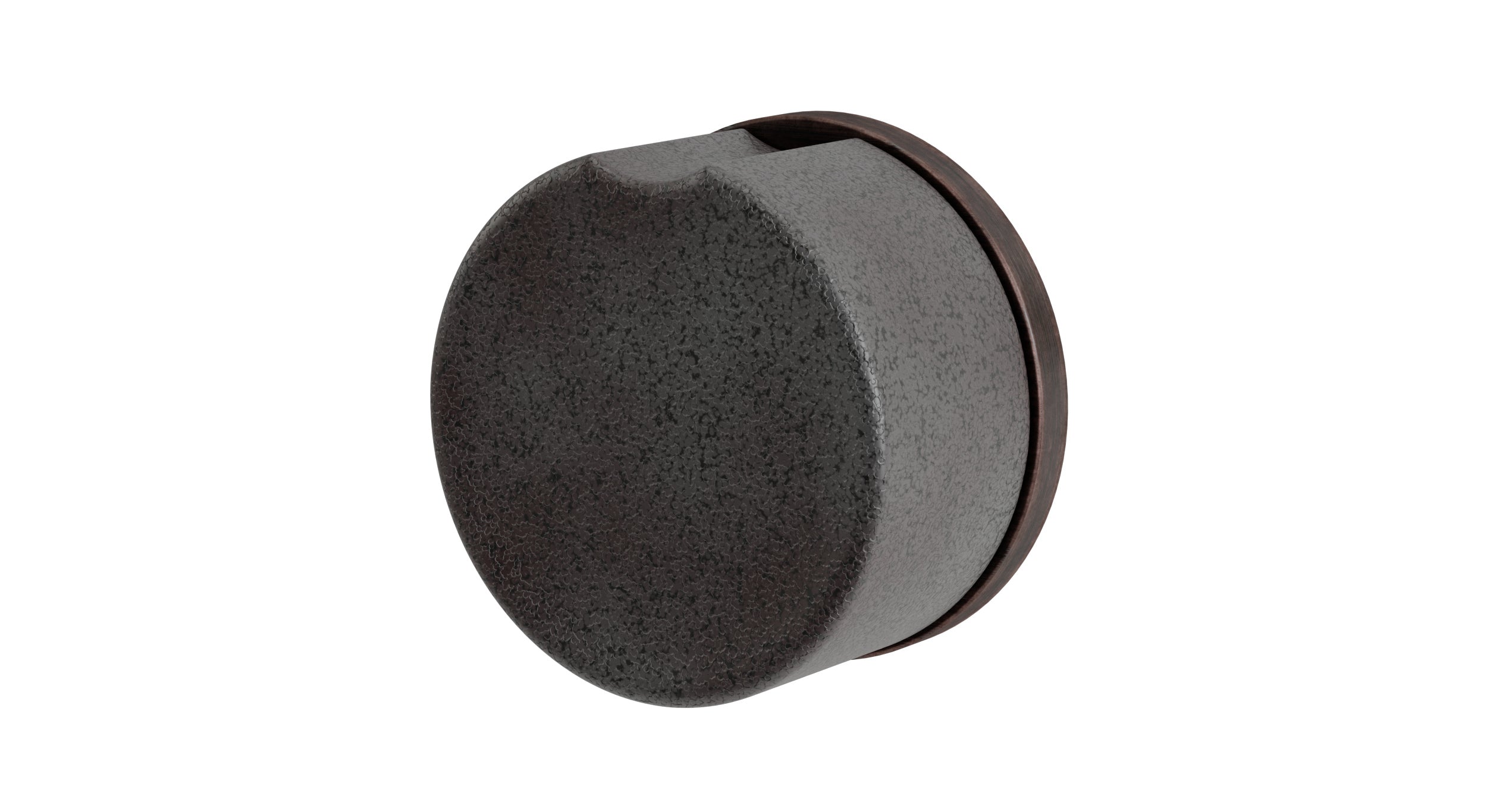 Foundry One Handle Wall Mount Diverter/Volume Control Shower Trim with Groove Ceramic Knob Handle in Antique Bronze