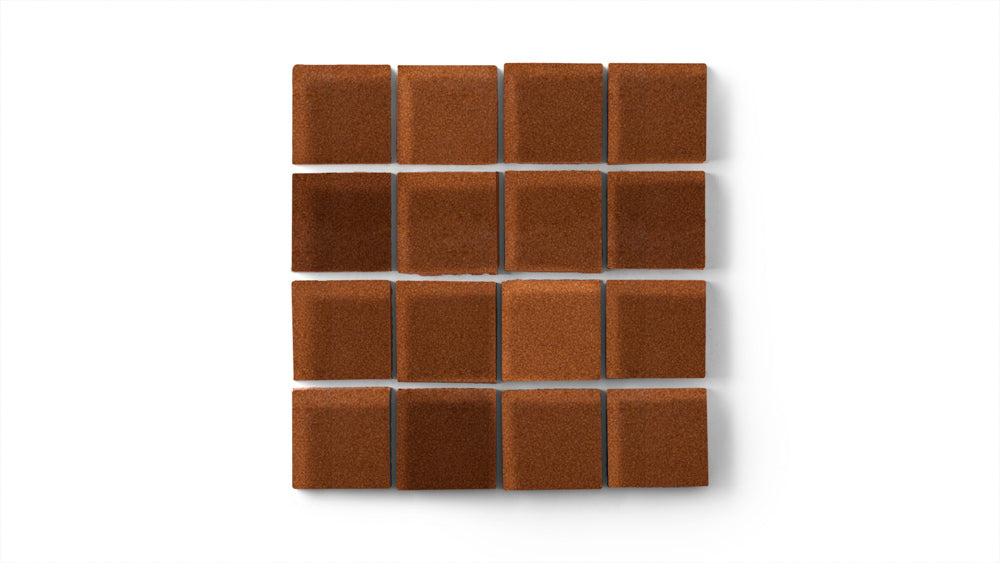 2x2 Straight Set Sheeted Original Ceramic Mosaic Tile in Antique