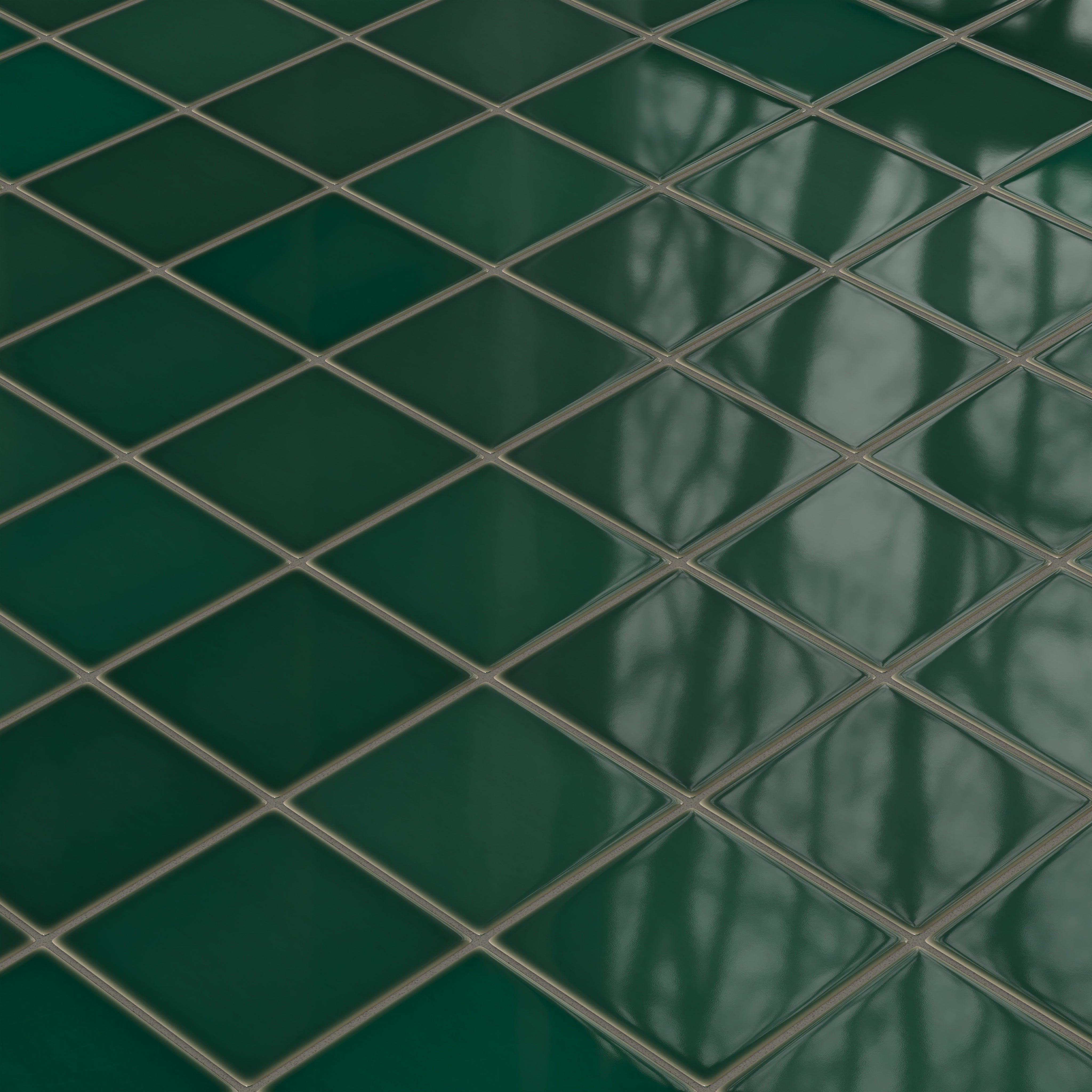 6x6 Original Ceramic Tile in Evergreen Gloss