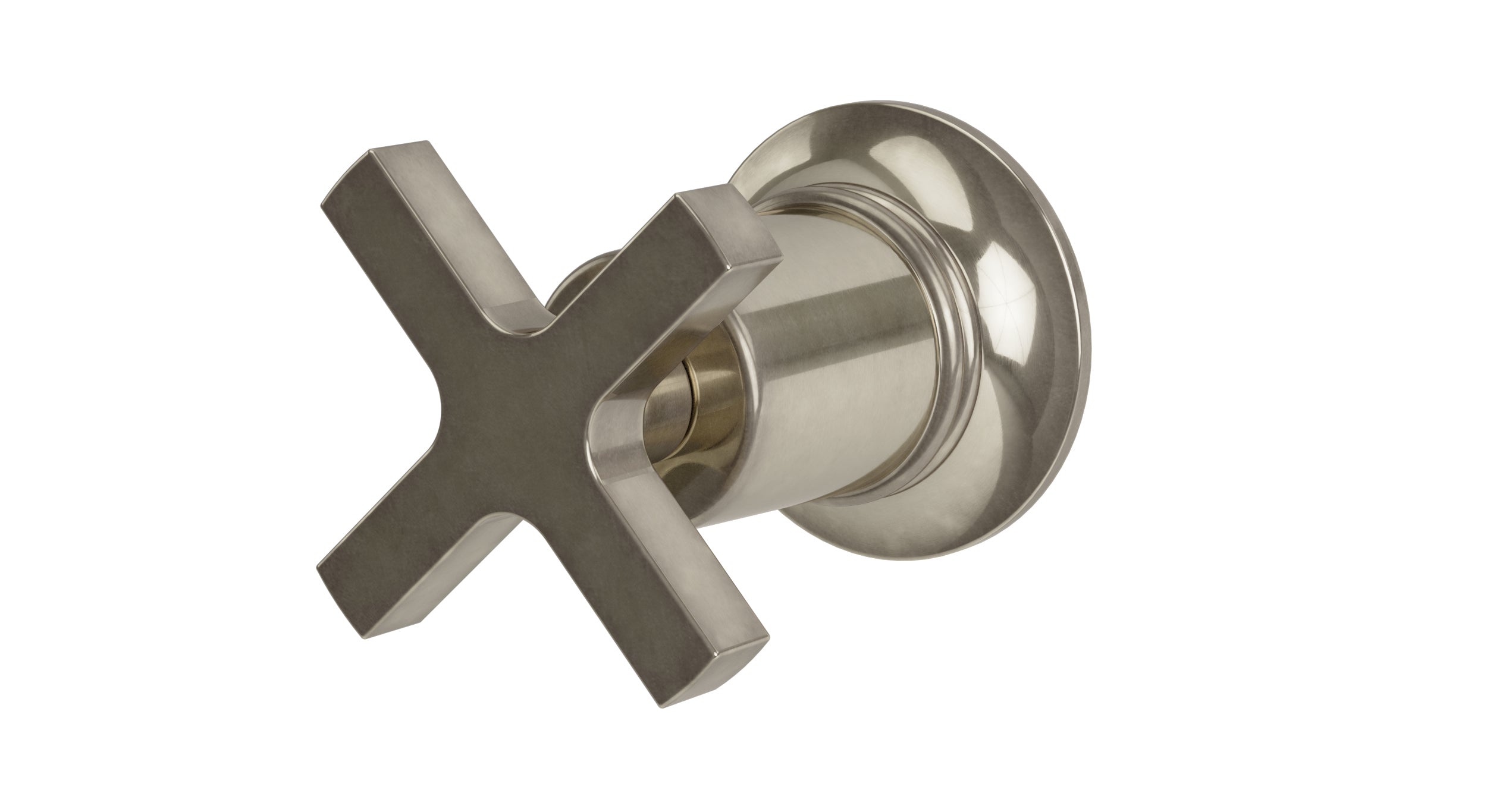 Emerson One Handle Wall Mount Diverter/Volume Control Shower Trim with Classic Cross Handle in French Nickel