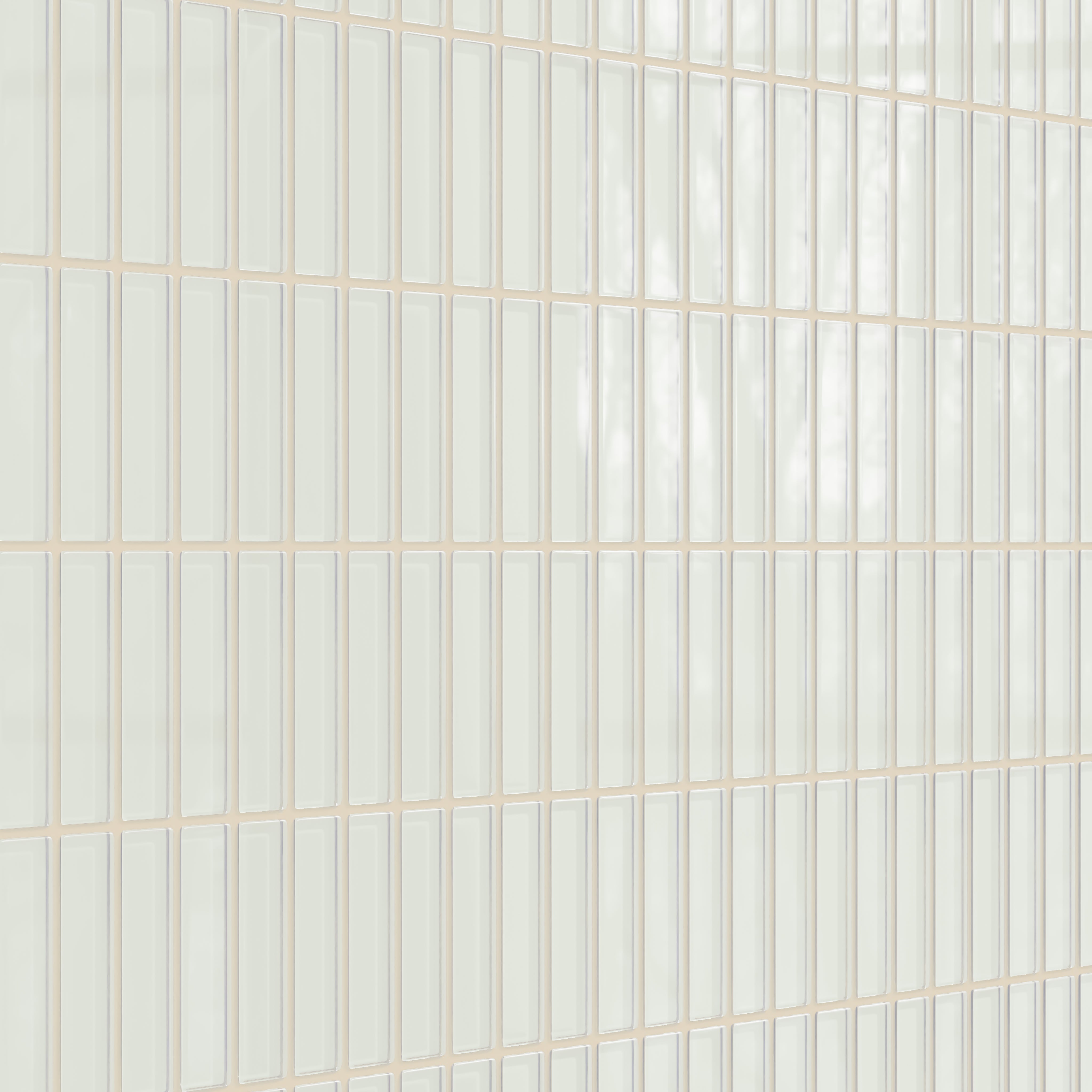 1x4 Straight Set Sheeted Glass Mosaic Tile in Flycatcher Gloss