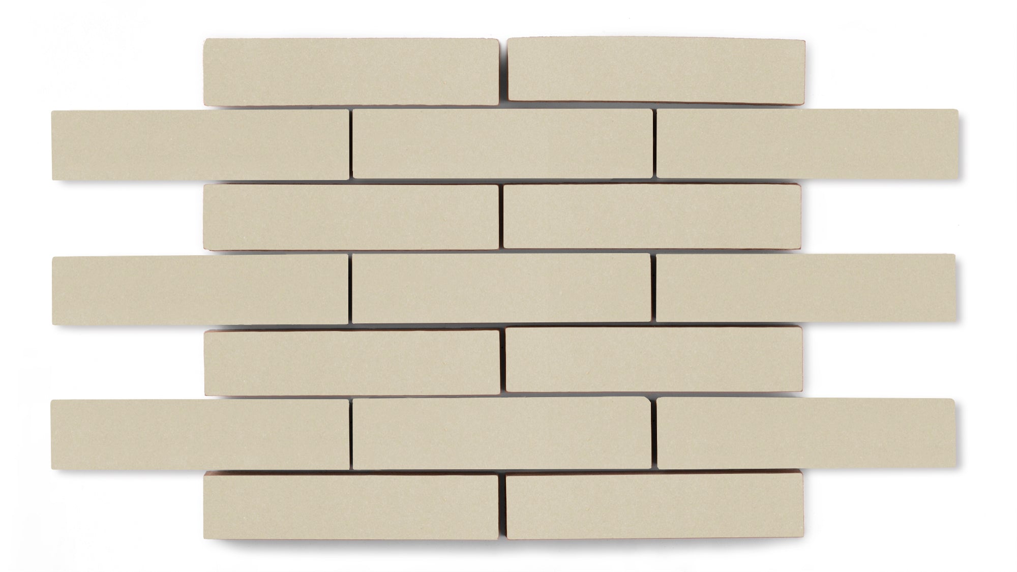 1x4 Half Offset Sheeted Original Ceramic Mosaic Tile in Dolomite Matte