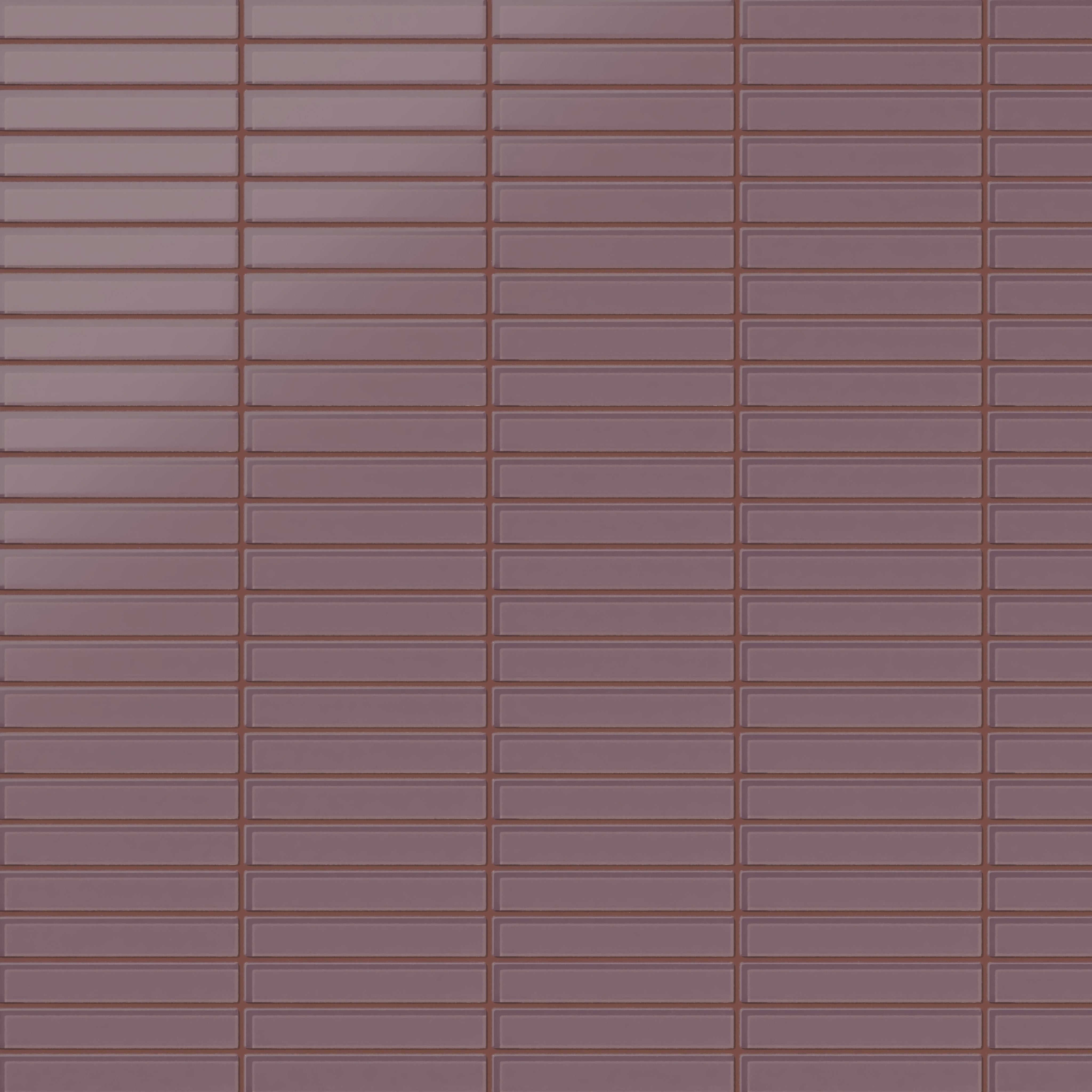 1x6 Straight Set Sheeted Glass Mosaic Tile in Crane Matte