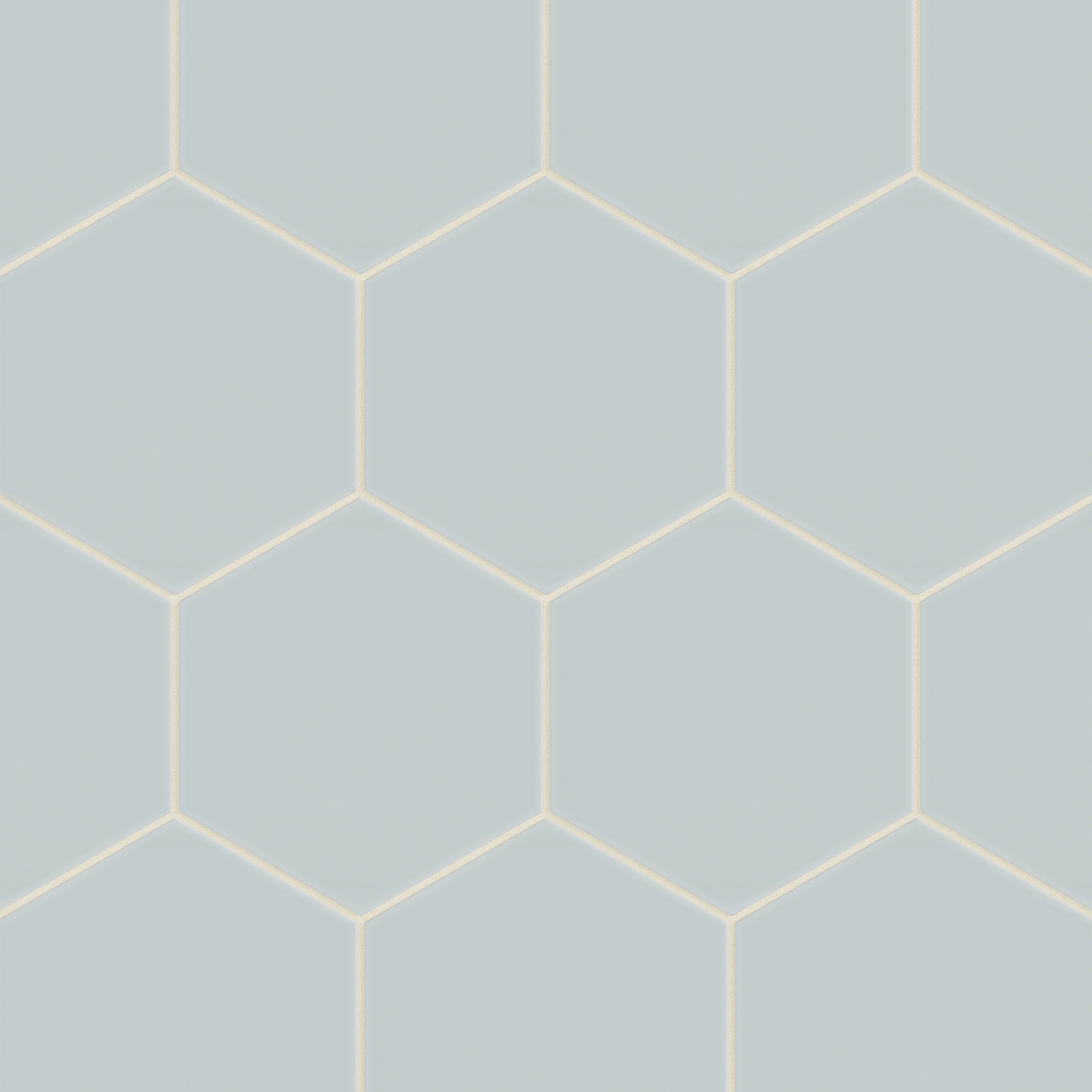 8" Hexagon Natural Press Ceramic Tile in Hood River Matte