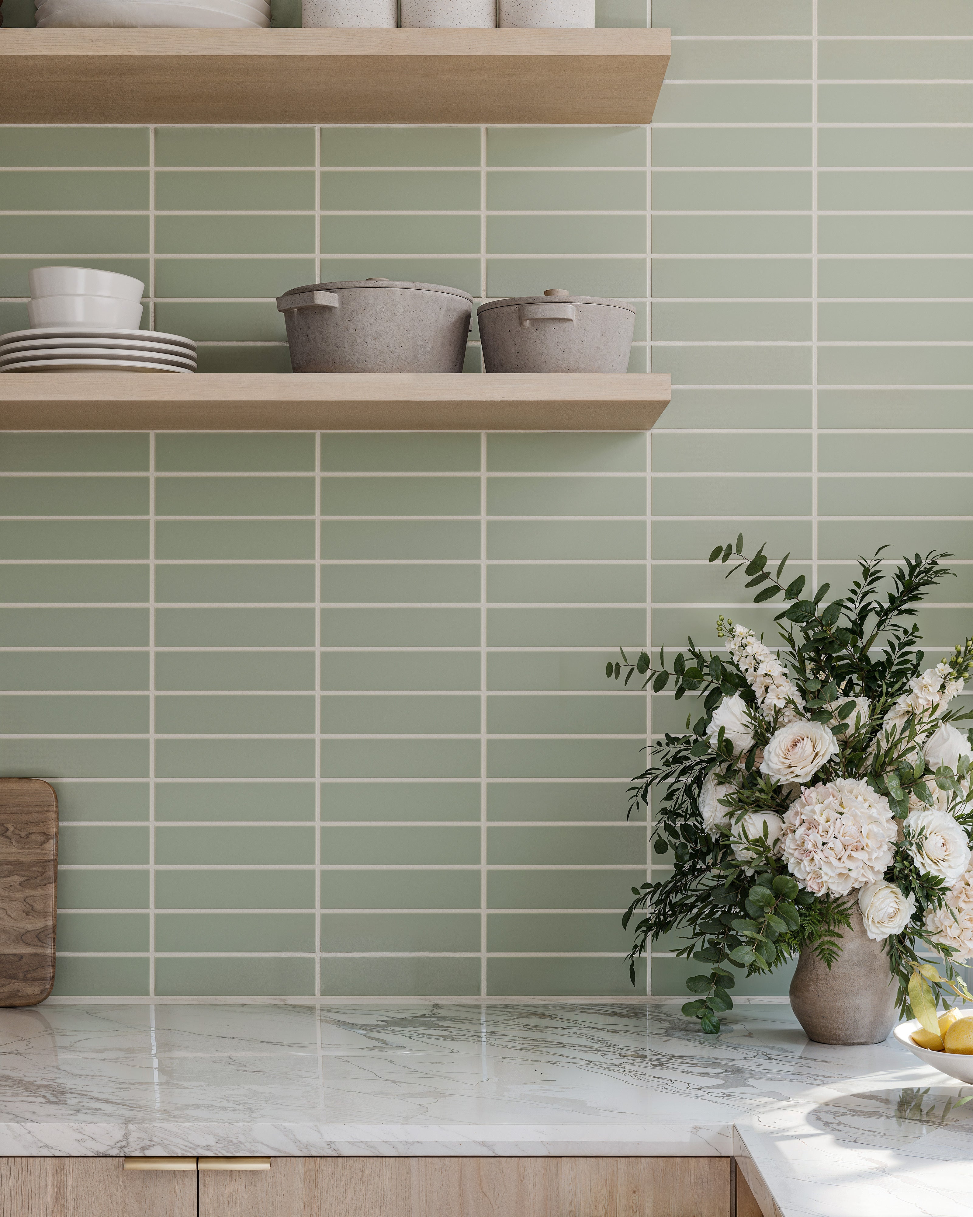 2x8 Original Ceramic Tile in Rosemary Matte