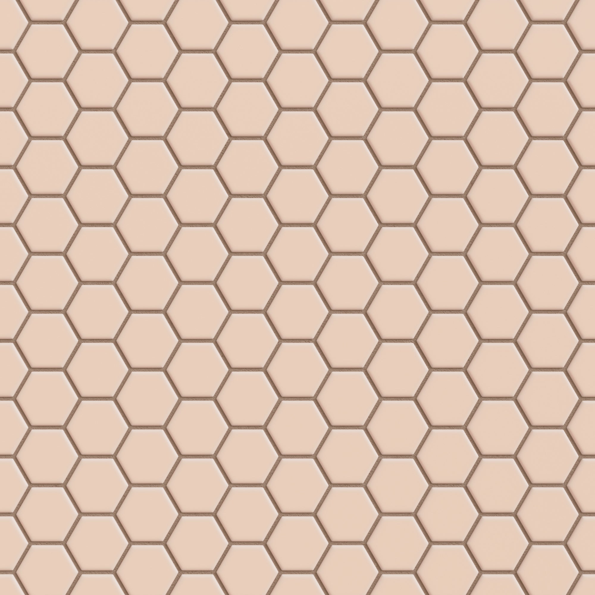 1" Hexagon Sheeted Original Ceramic Mosaic Tile in Tumbleweed Matte