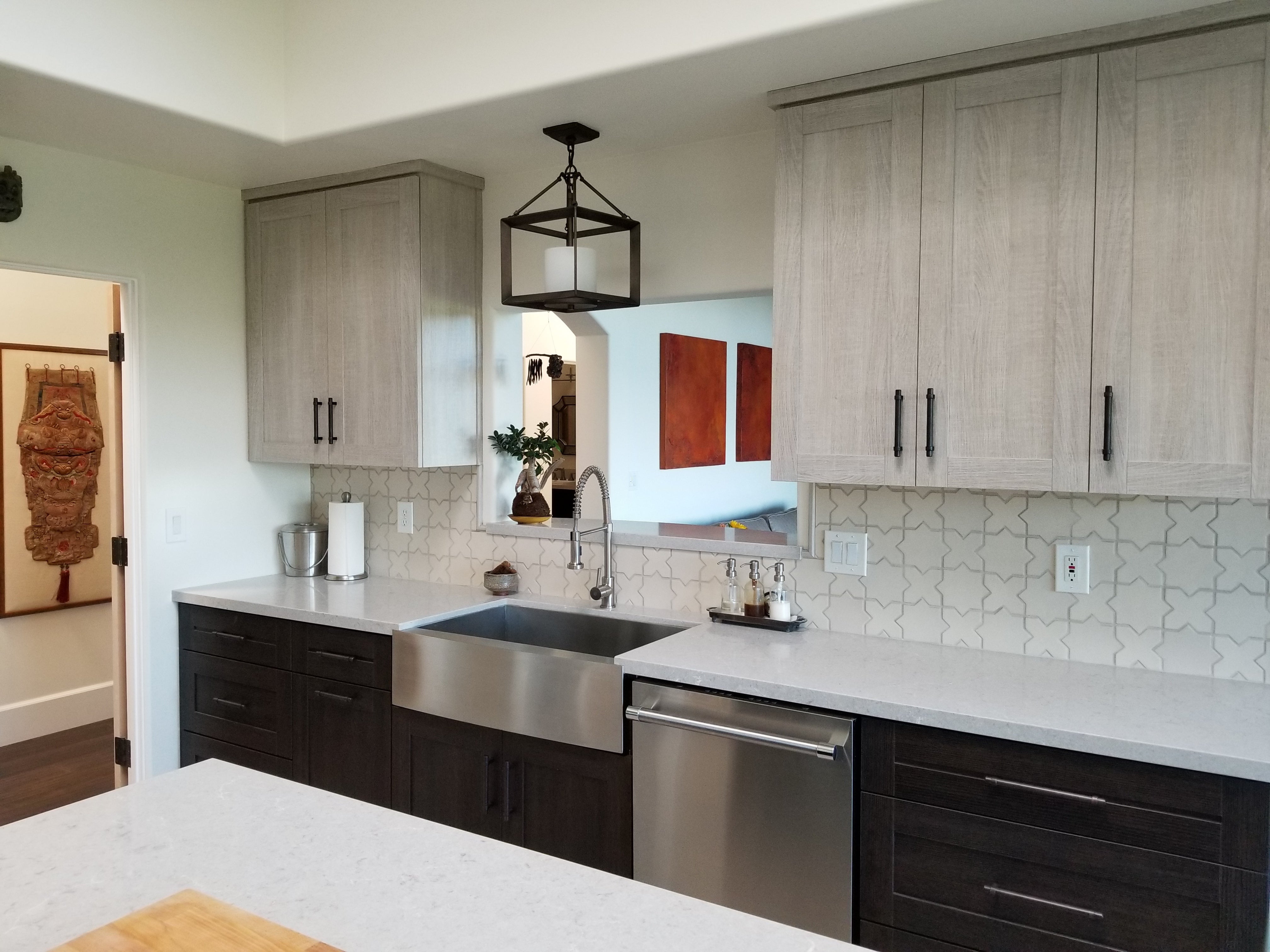 Mini Star & Cross Original Ceramic Tile in Ivory Matte