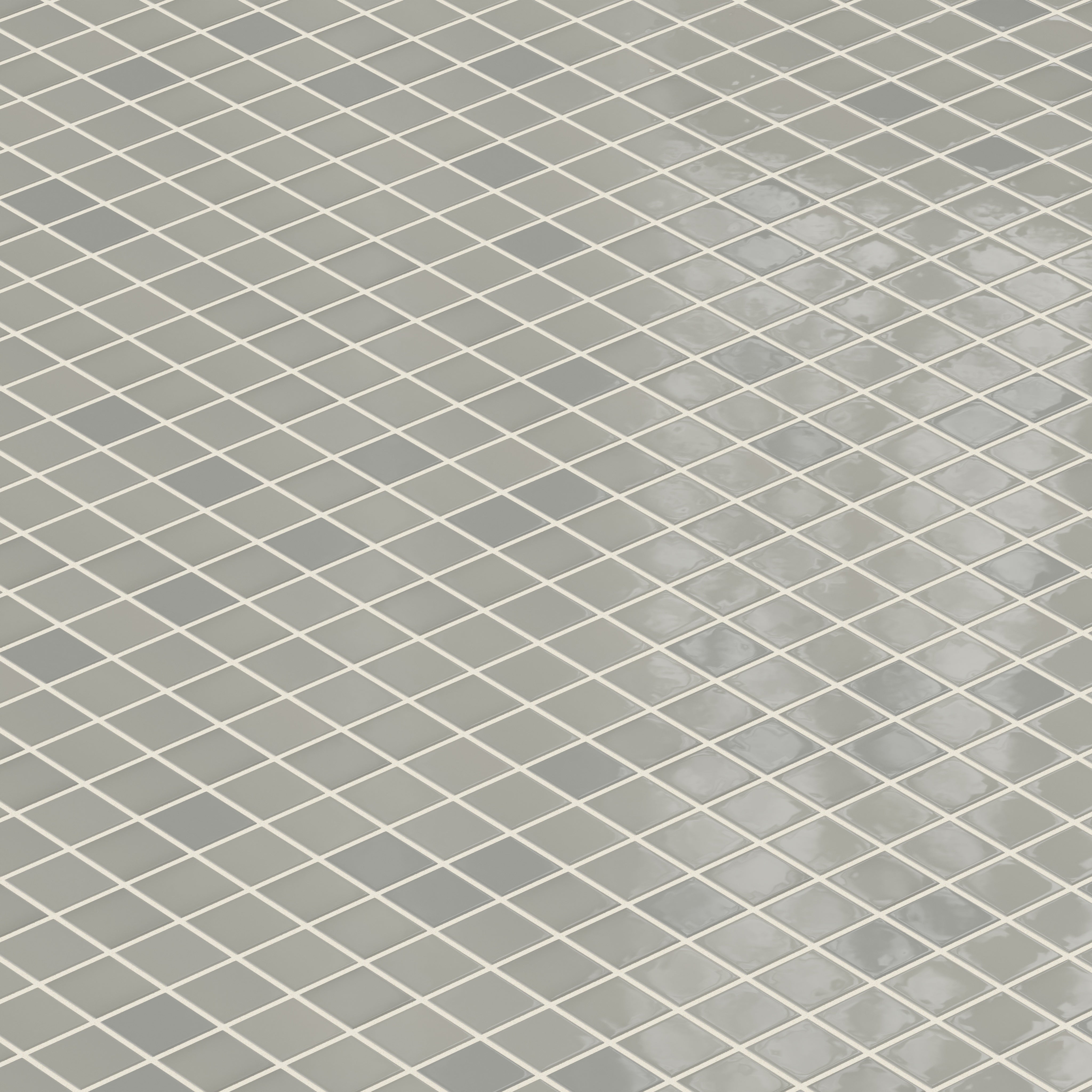 2x2 Straight Set Sheeted Natural Press Ceramic Mosaic Tile in Puget Sound Gloss