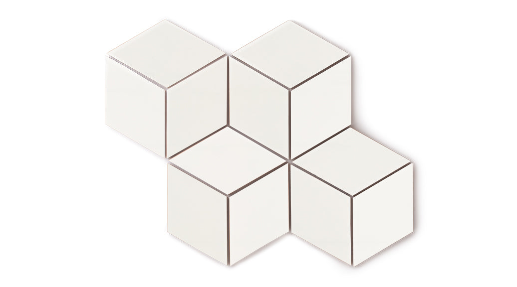 Large Diamond Original Ceramic Tile in Feldspar Gloss