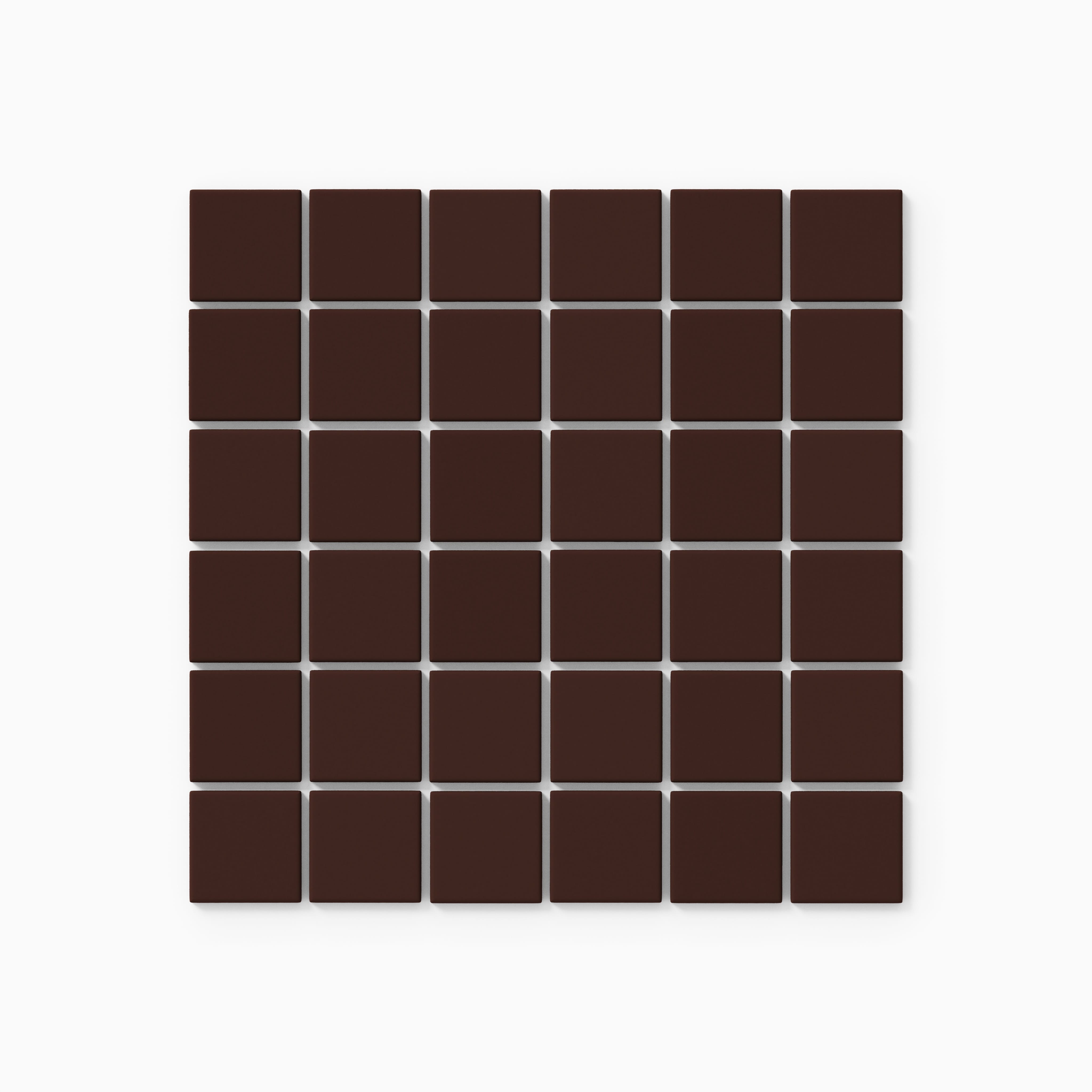 Quick Ship 2x2 Straight Set Sheeted Original Ceramic Mosaic Tile in Garnet Matte