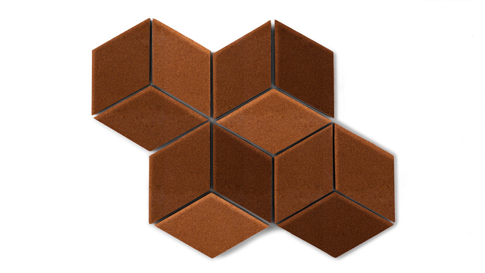 Small Diamond Sheeted - Escher Original Ceramic Mosaic Tile in Antique