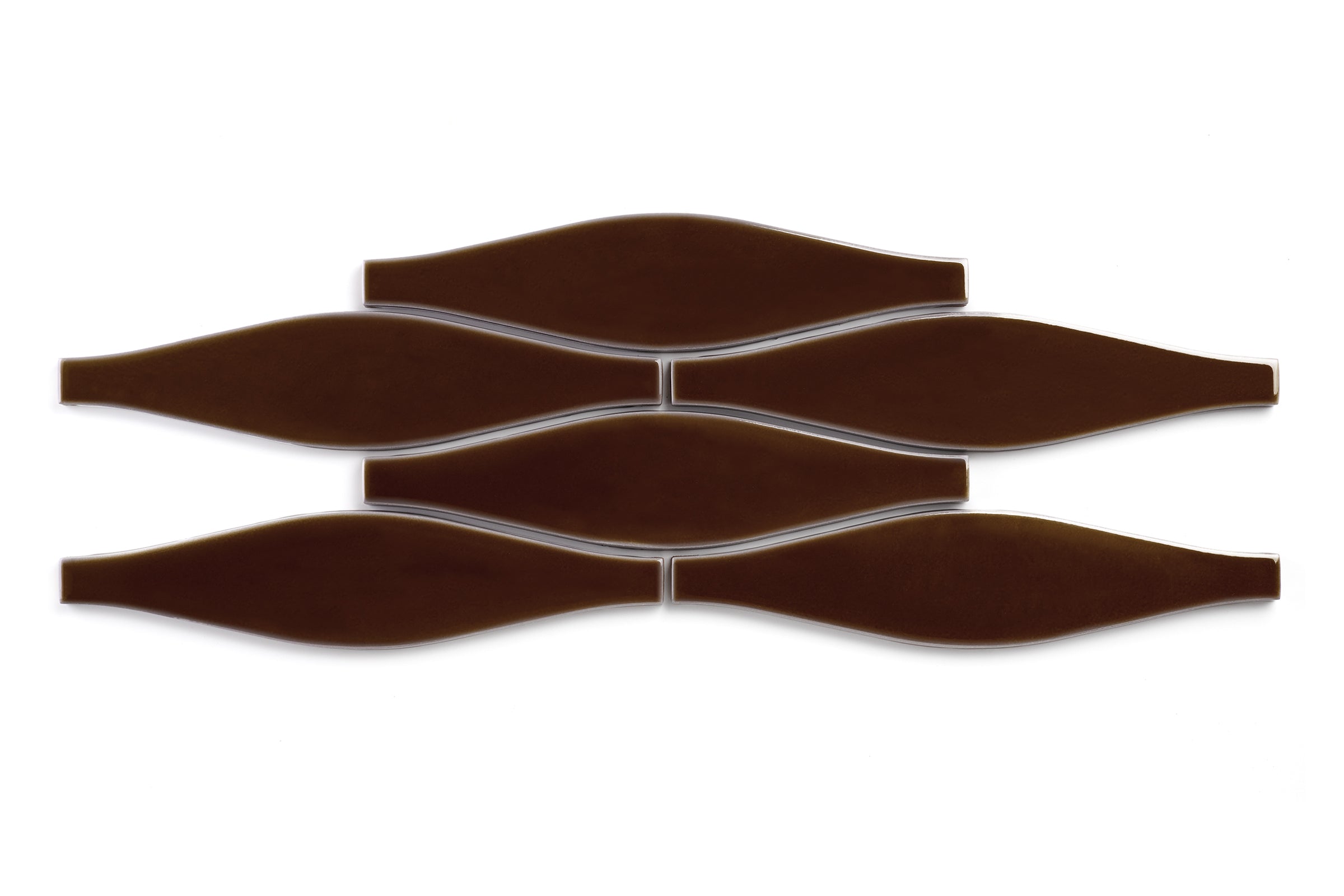 Wave Original Ceramic Tile in Garnet Gloss