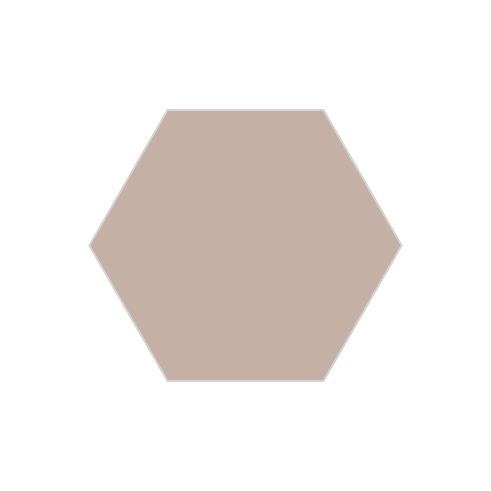 8" Hexagon Original Ceramic Tile in Sweet Pea Matte