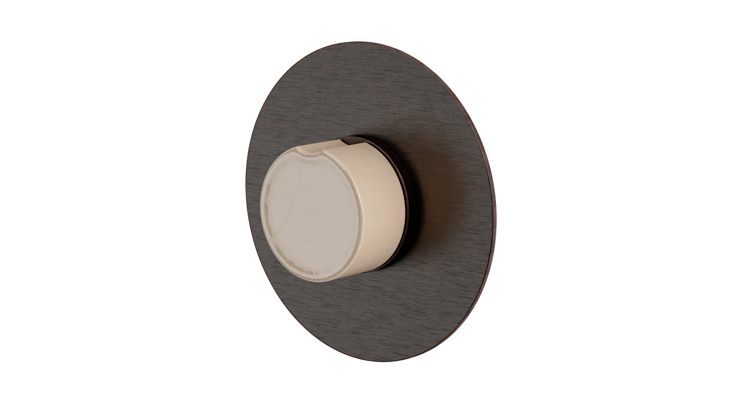 Foundry One Handle Wall Mount Shower Trim with Groove Ceramic Knob Handle in Antique Bronze