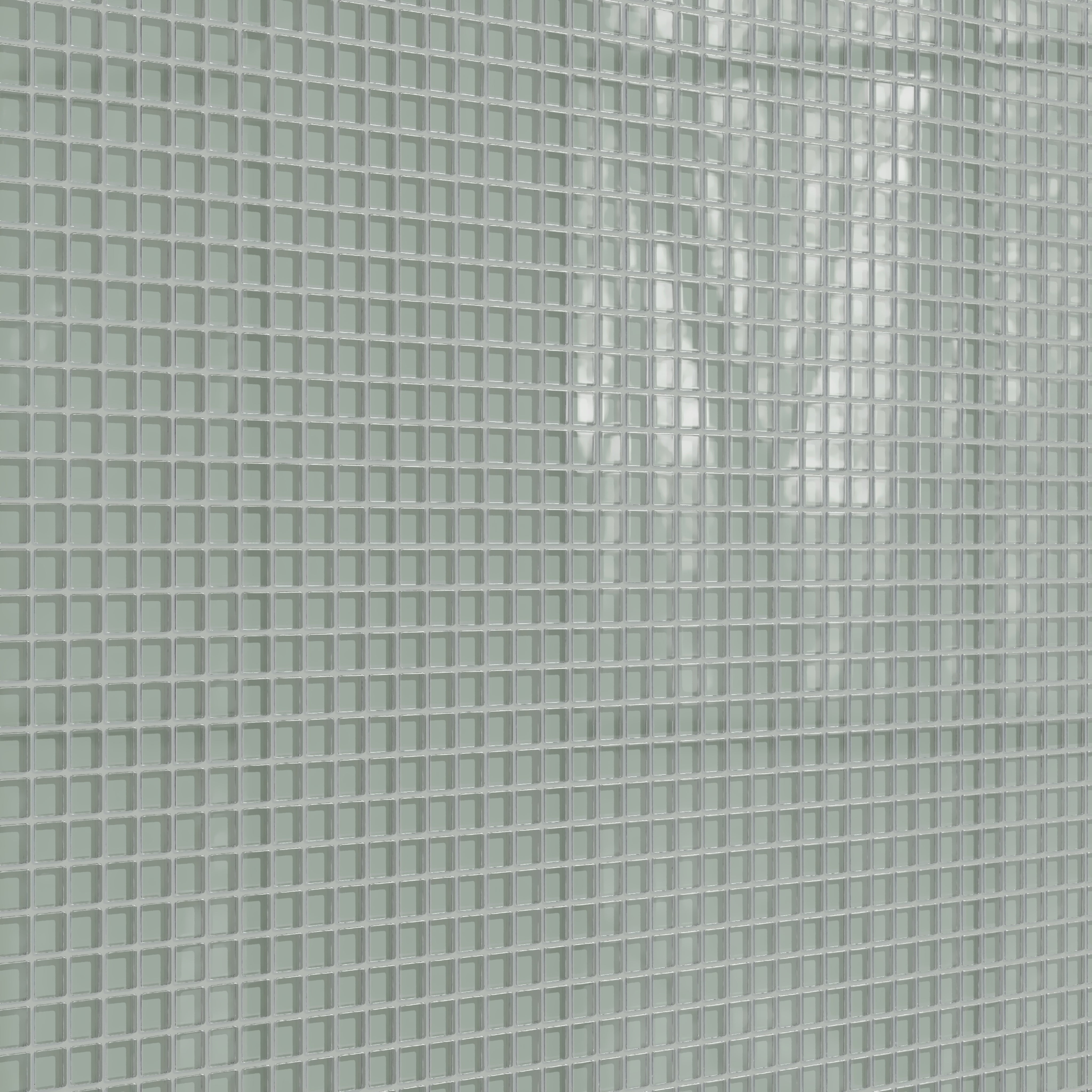1x1 Straight Set Sheeted Glass Mosaic Tile in Hummingbird Gloss