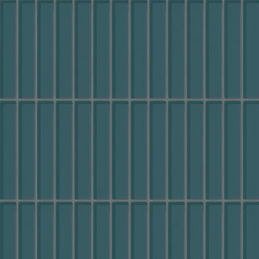 1x6 Straight Set Sheeted Glass Mosaic Tile in Magpie Gloss