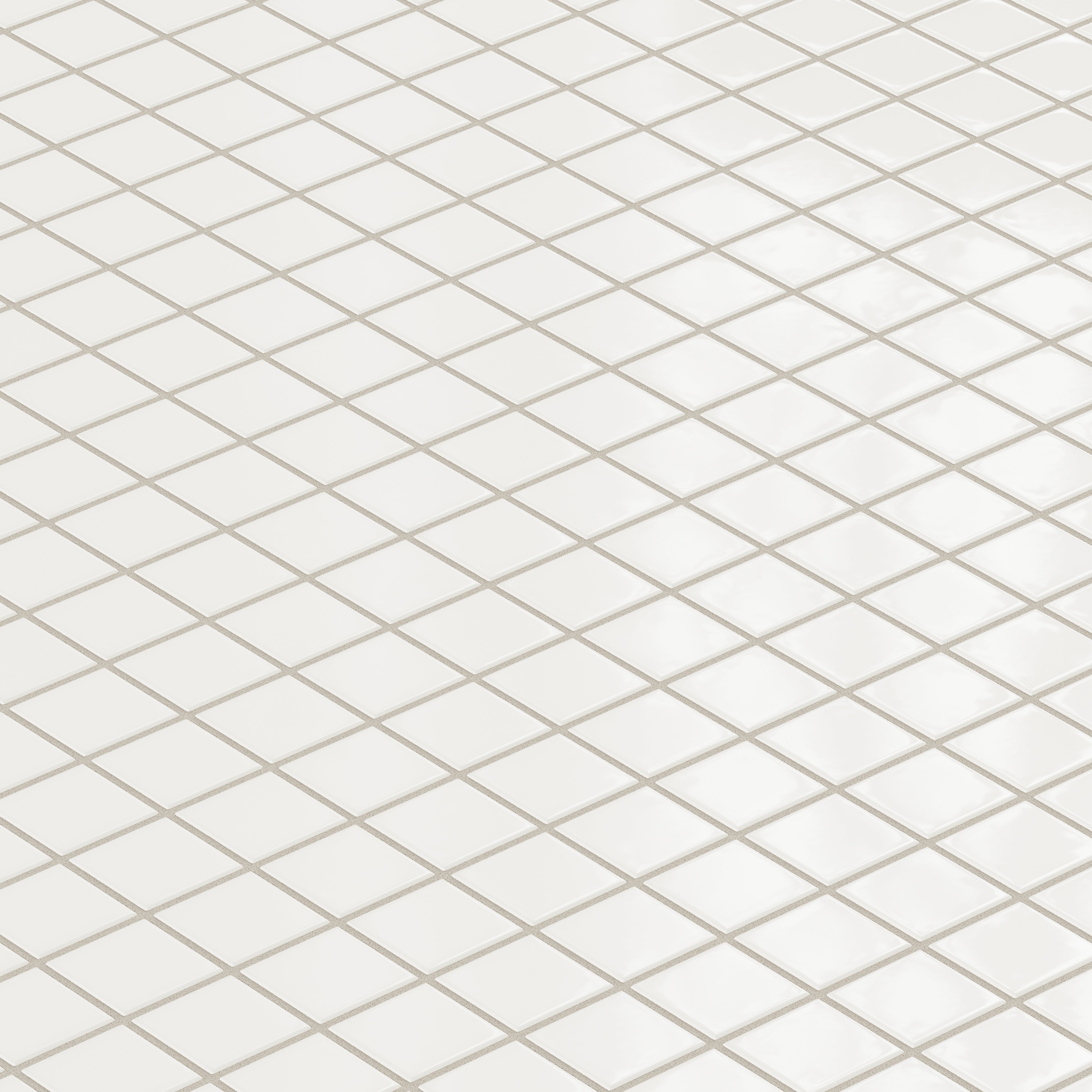 2x2 Straight Set Sheeted Original Ceramic Mosaic Tile in Feldspar Gloss