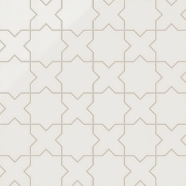Mini Star & Cross Original Ceramic Tile in Feldspar Gloss
