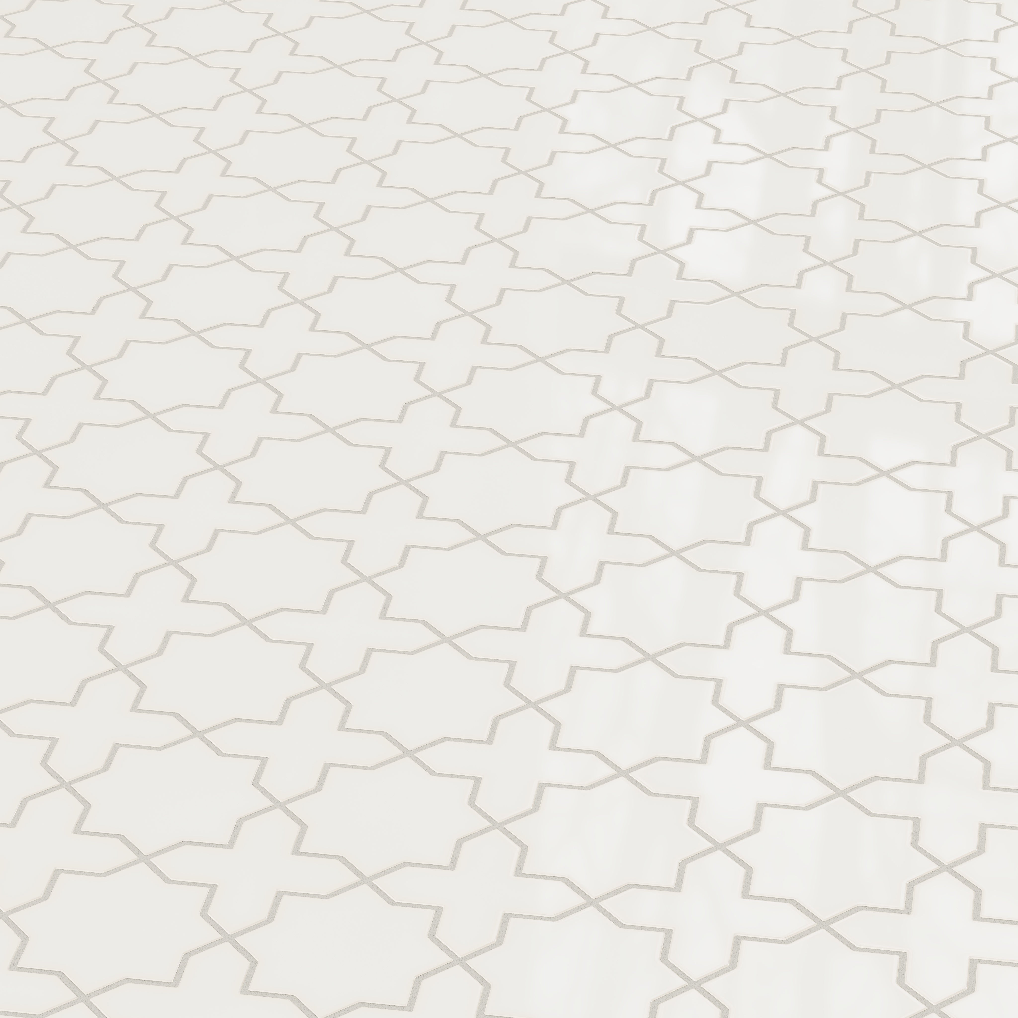 Mini Star & Cross Original Ceramic Tile in Feldspar Gloss