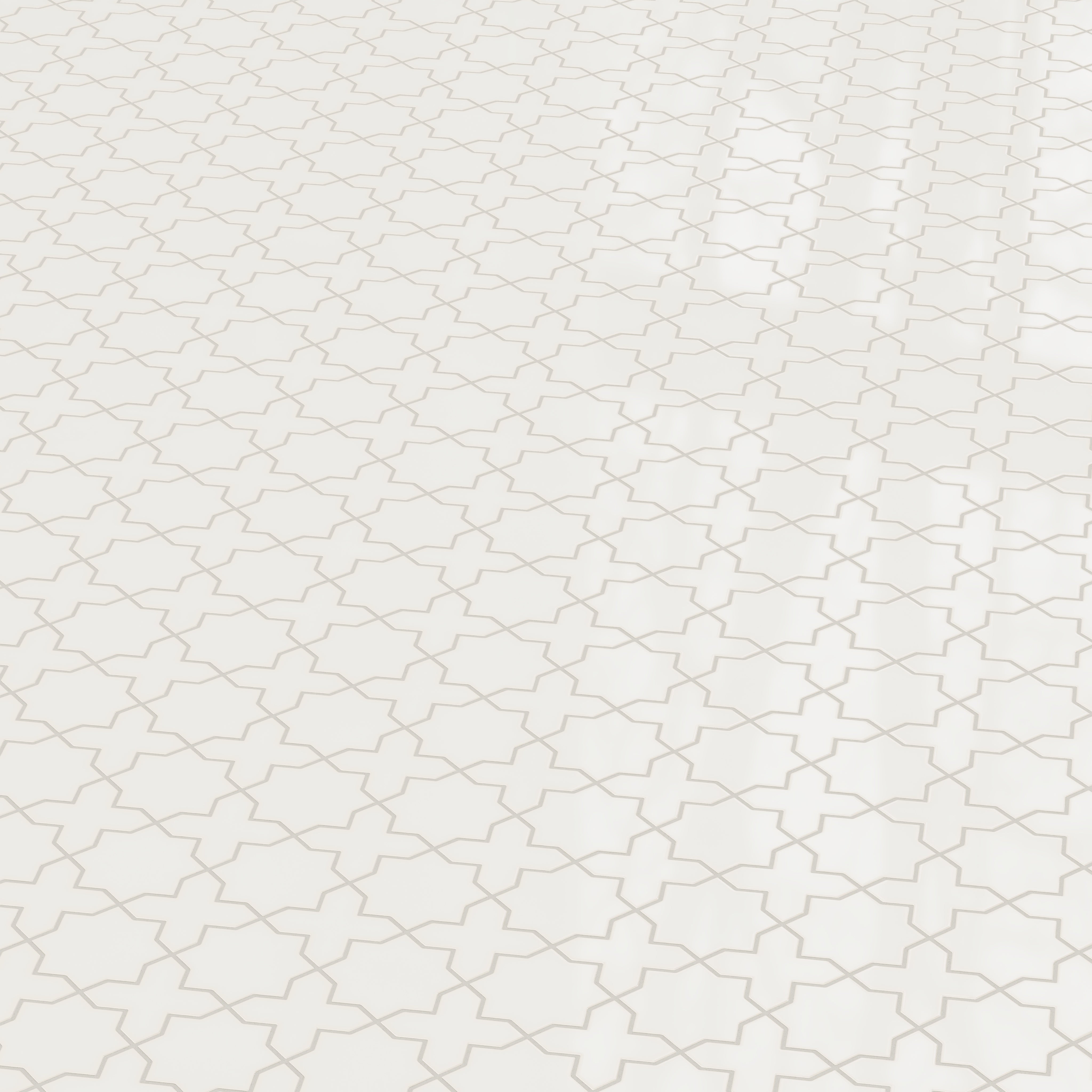 Mini Star & Cross Original Ceramic Tile in Feldspar Gloss