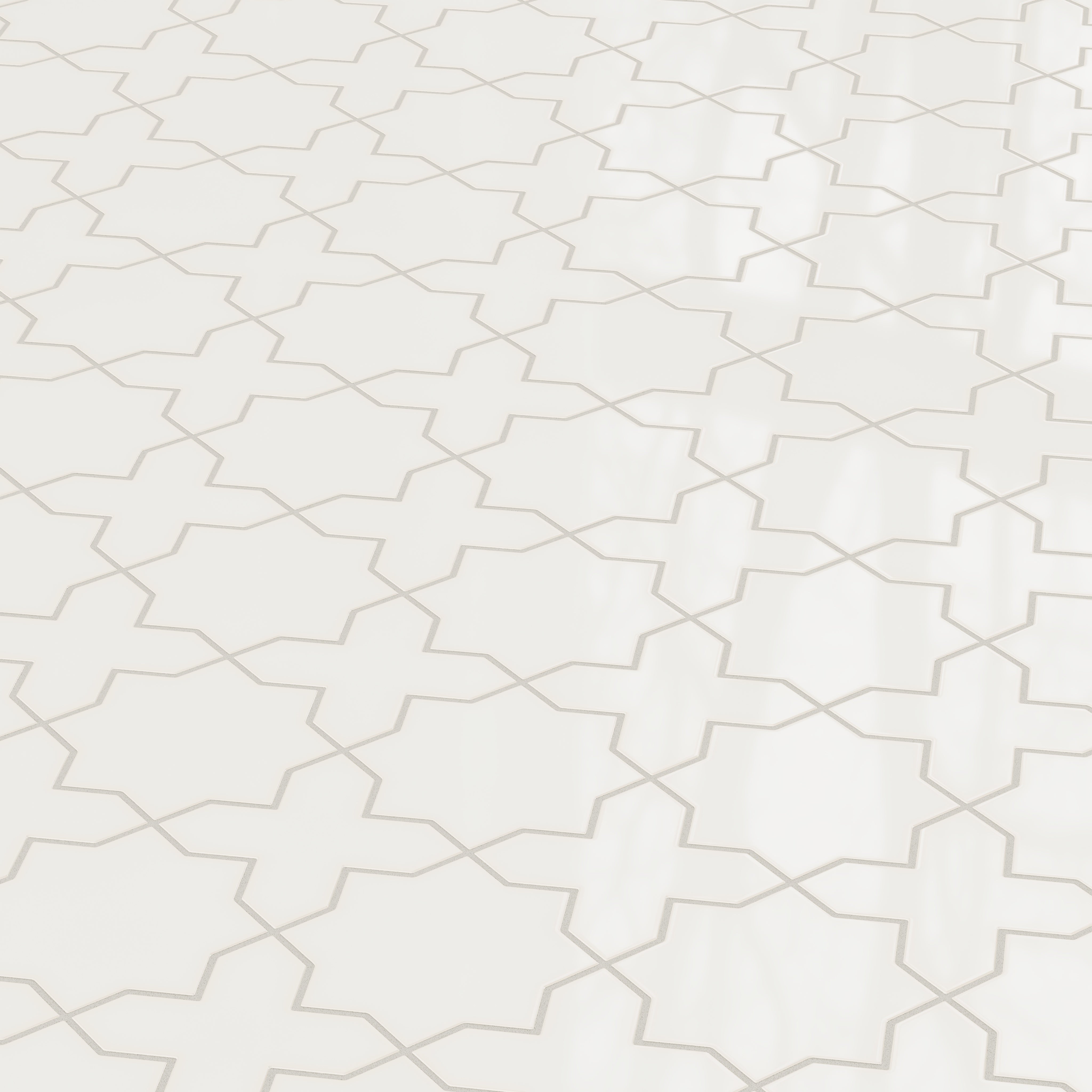 Star & Cross Original Ceramic Tile in Feldspar Gloss