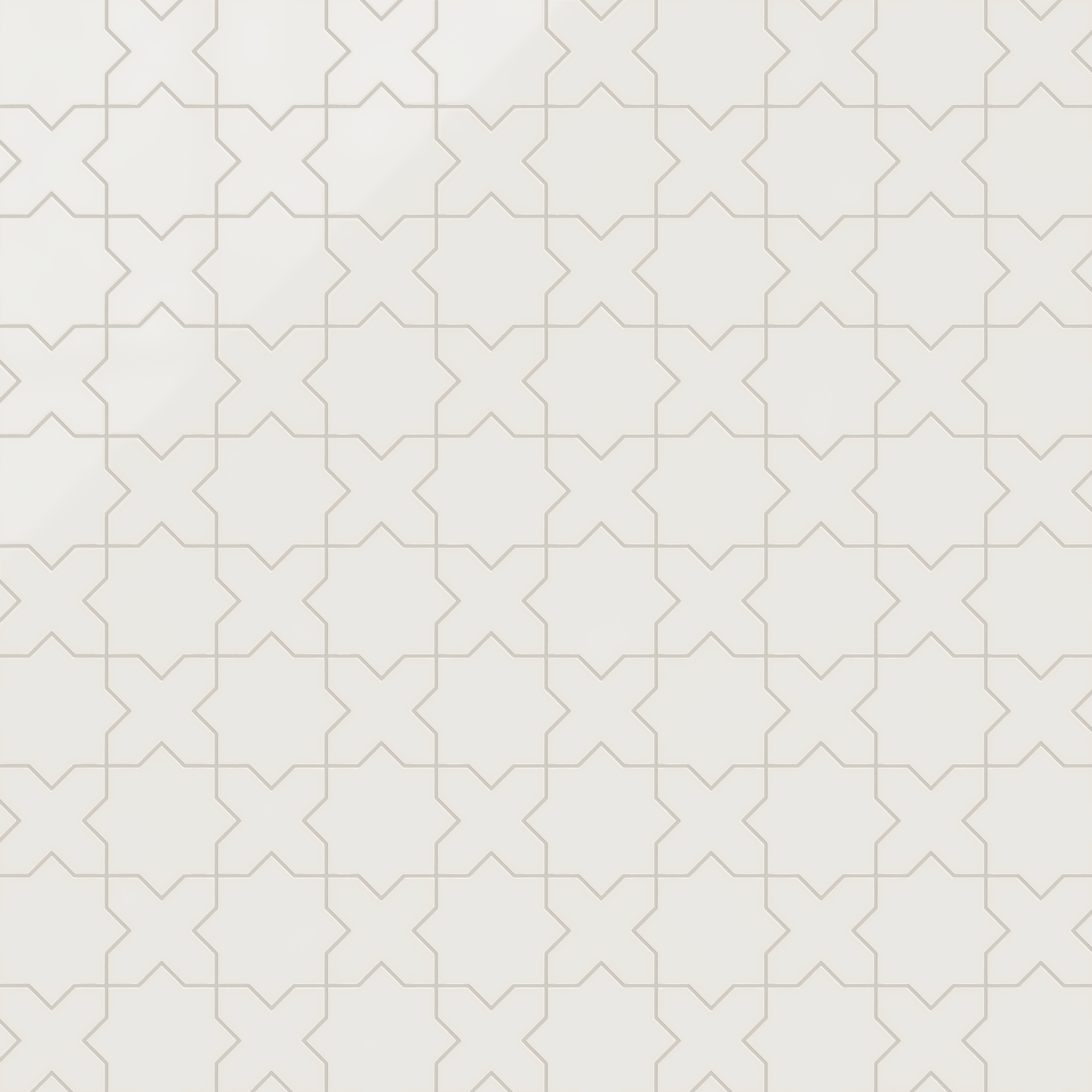 Star & Cross Original Ceramic Tile in Feldspar Gloss