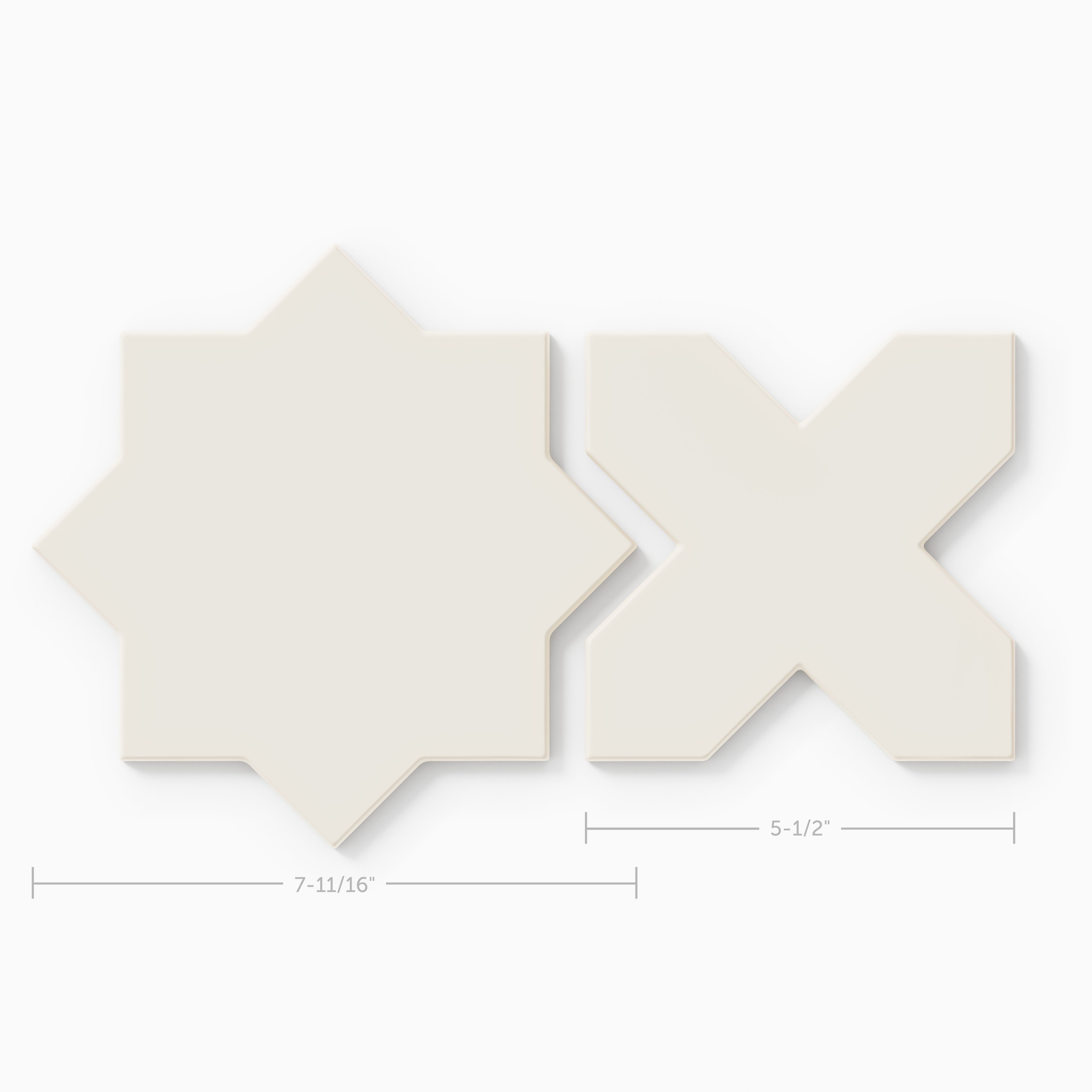 Star & Cross Original Ceramic Tile in Feldspar Matte