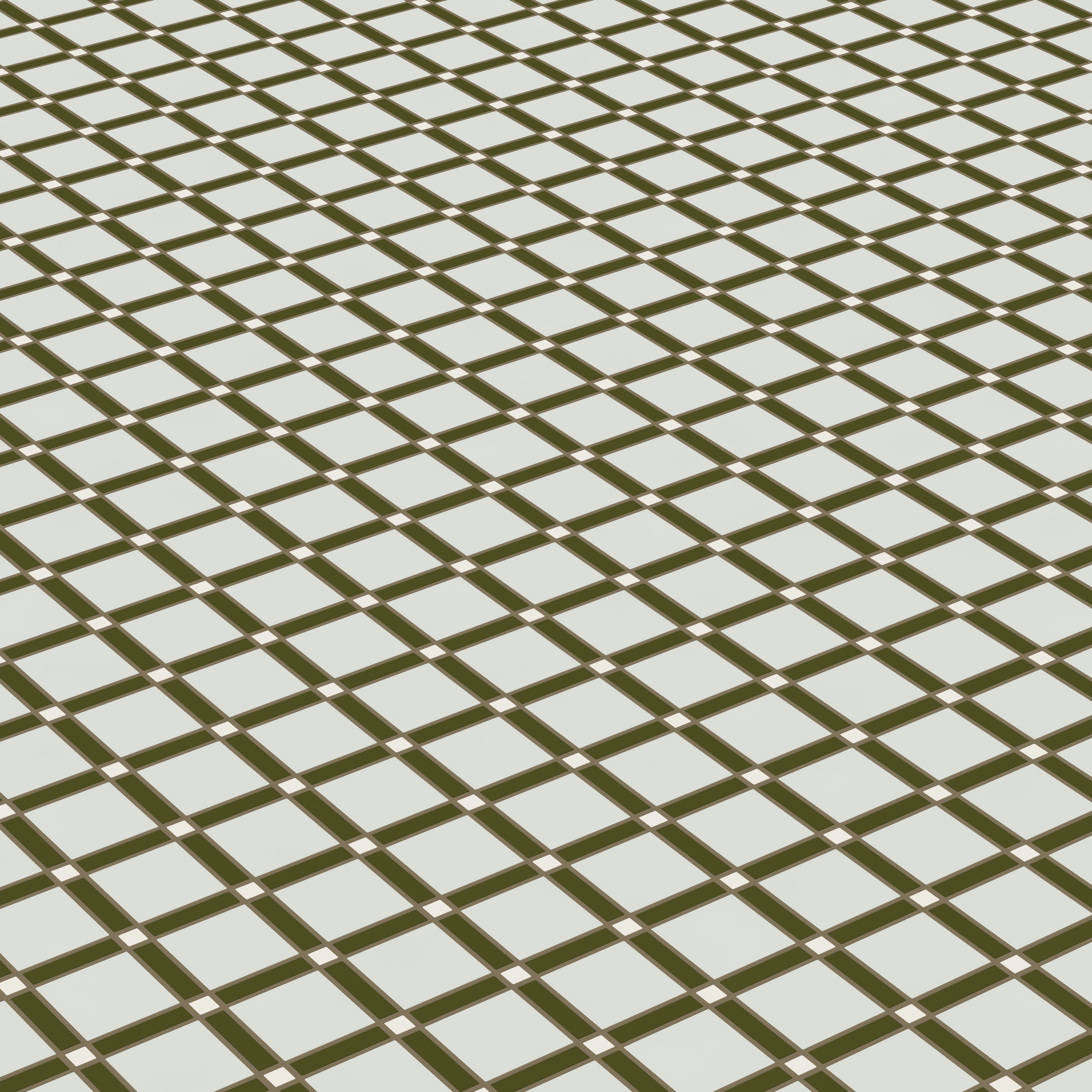 Lattice Sheeted Original Ceramic Tile in Feldspar Matte, Bonsai Matte & Overcast Matte