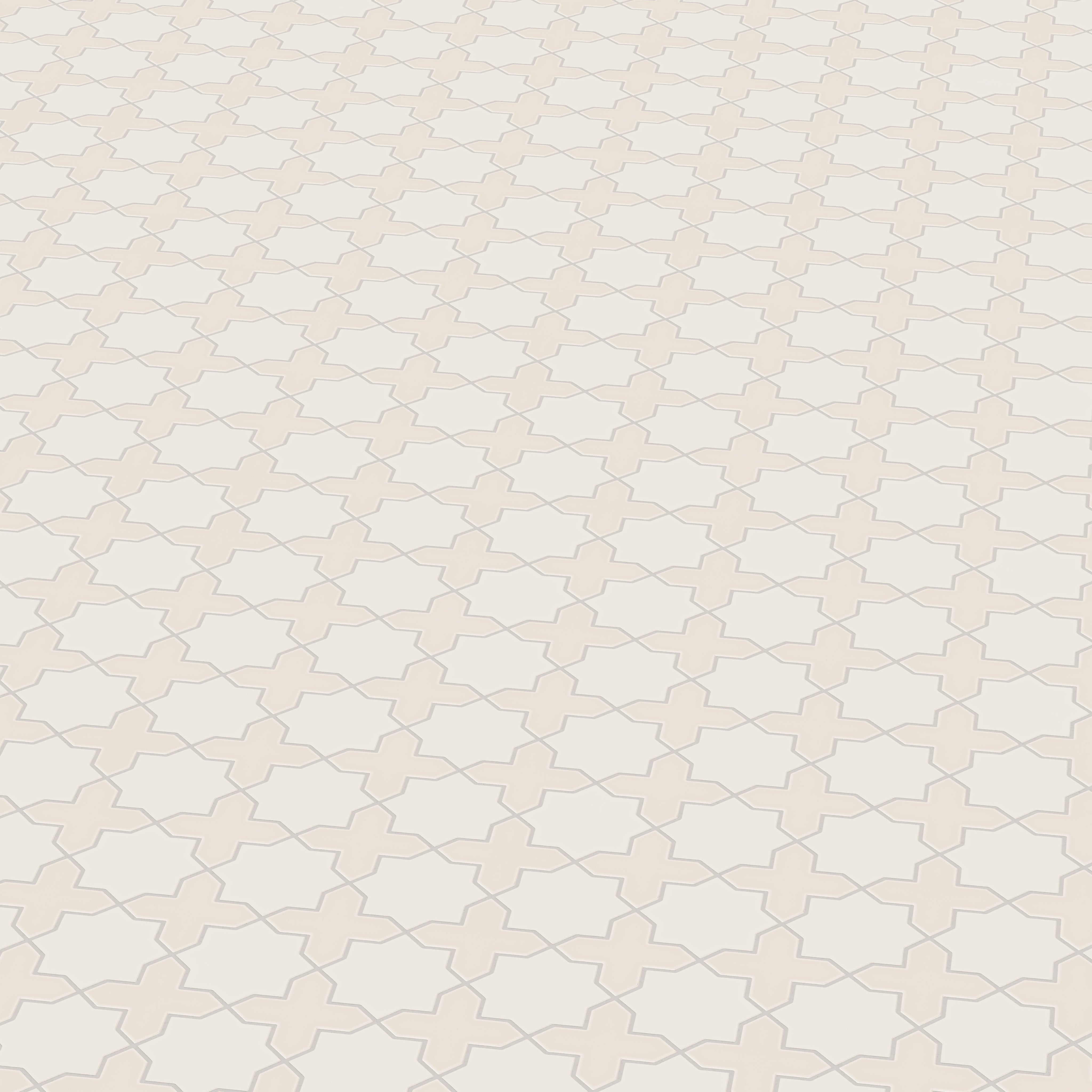 Mini Star & Cross Original Ceramic Tile in Feldspar Matte & Sand Dune Matte