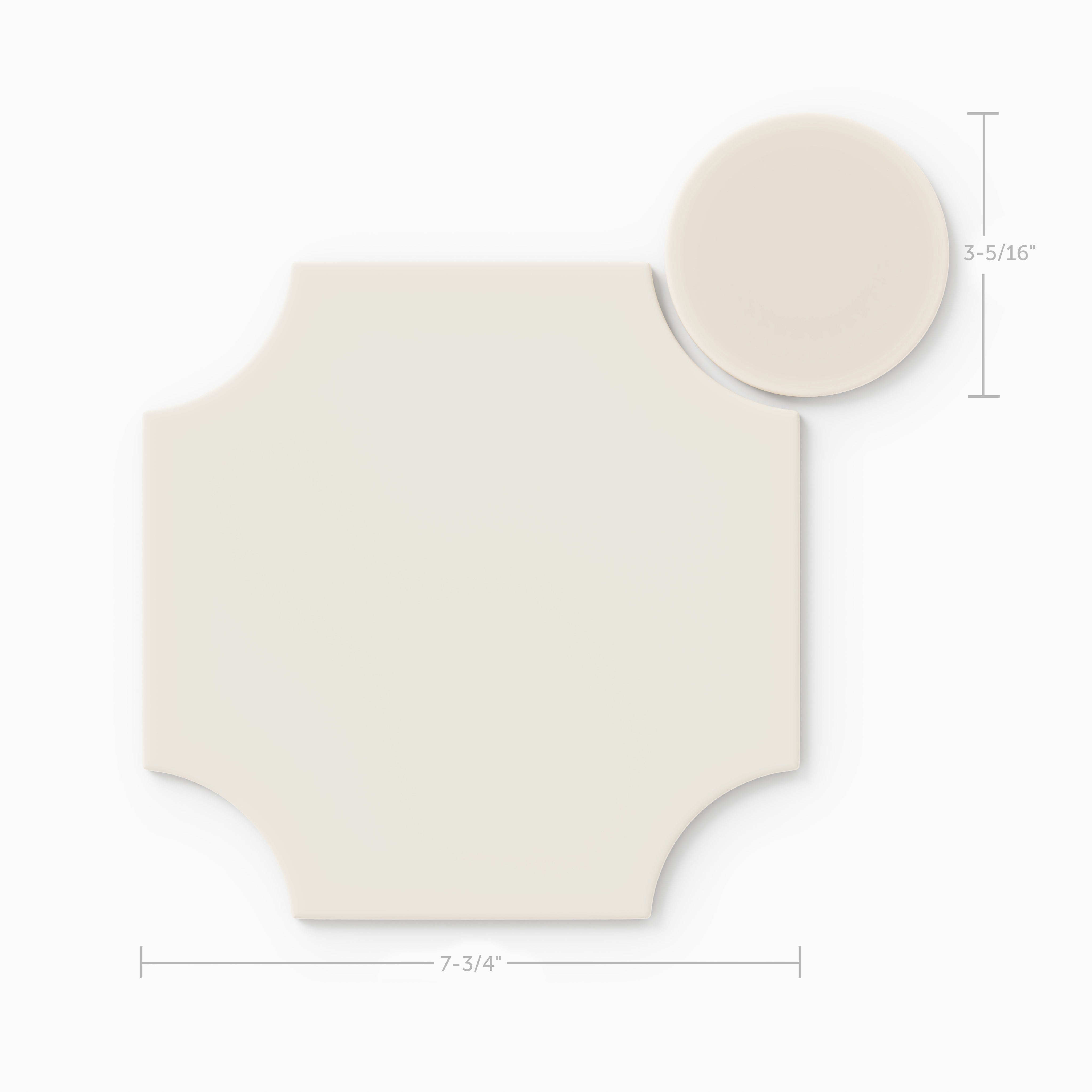 Portico Original Ceramic Tile in Feldspar Matte & Sand Dune Matte