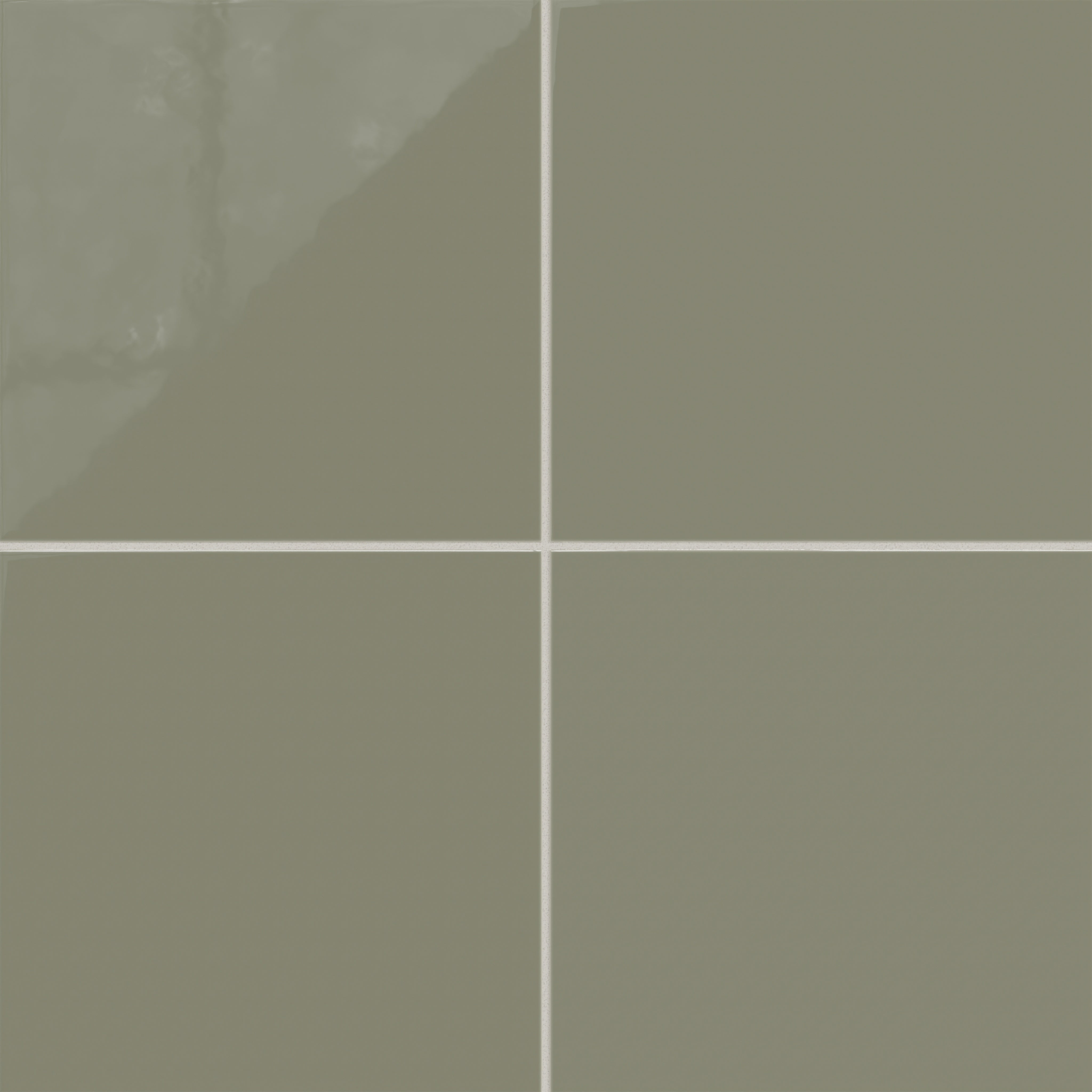 12x12 Natural Press Ceramic Tile in Fern Gloss