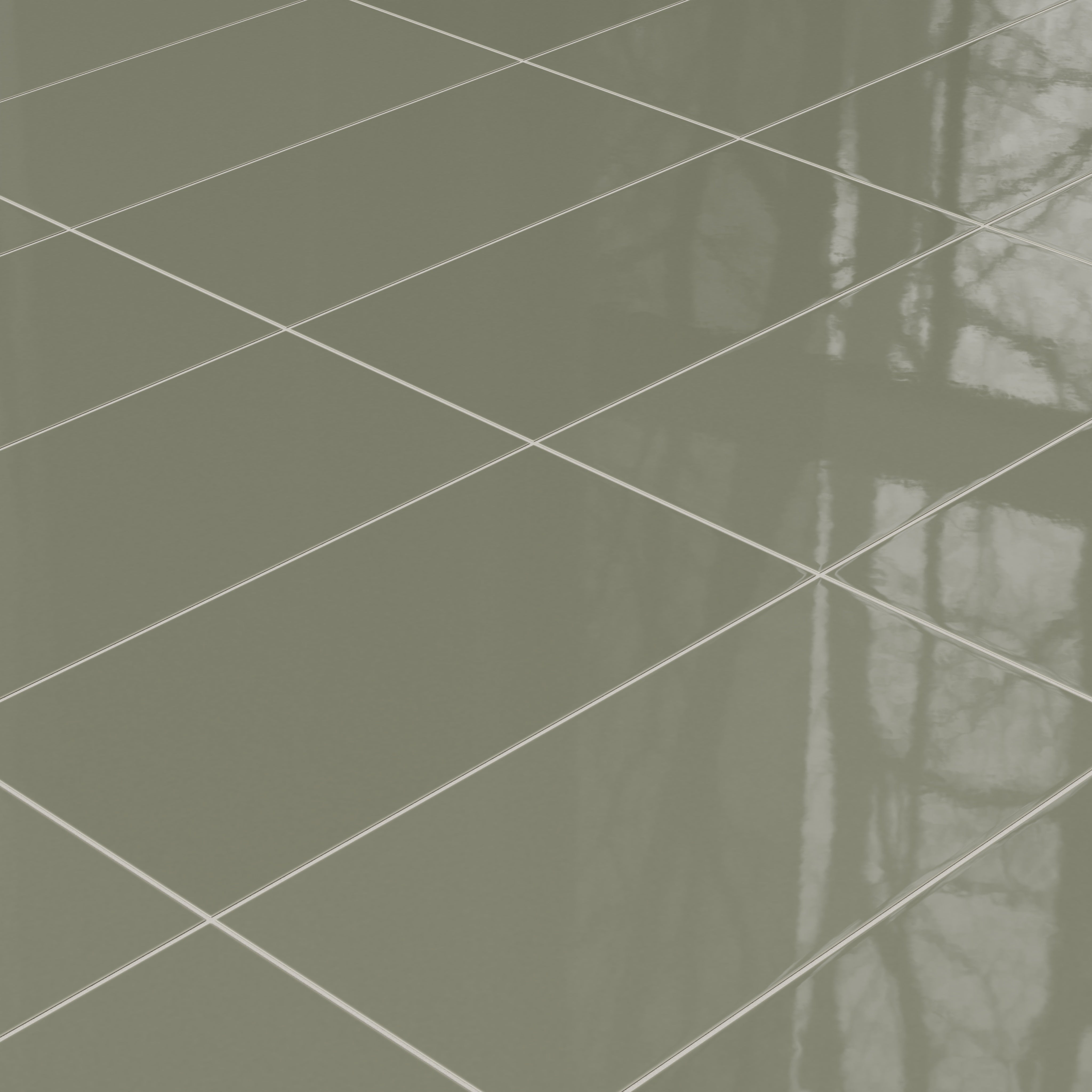 12x24 Natural Press Ceramic Tile in Fern Gloss