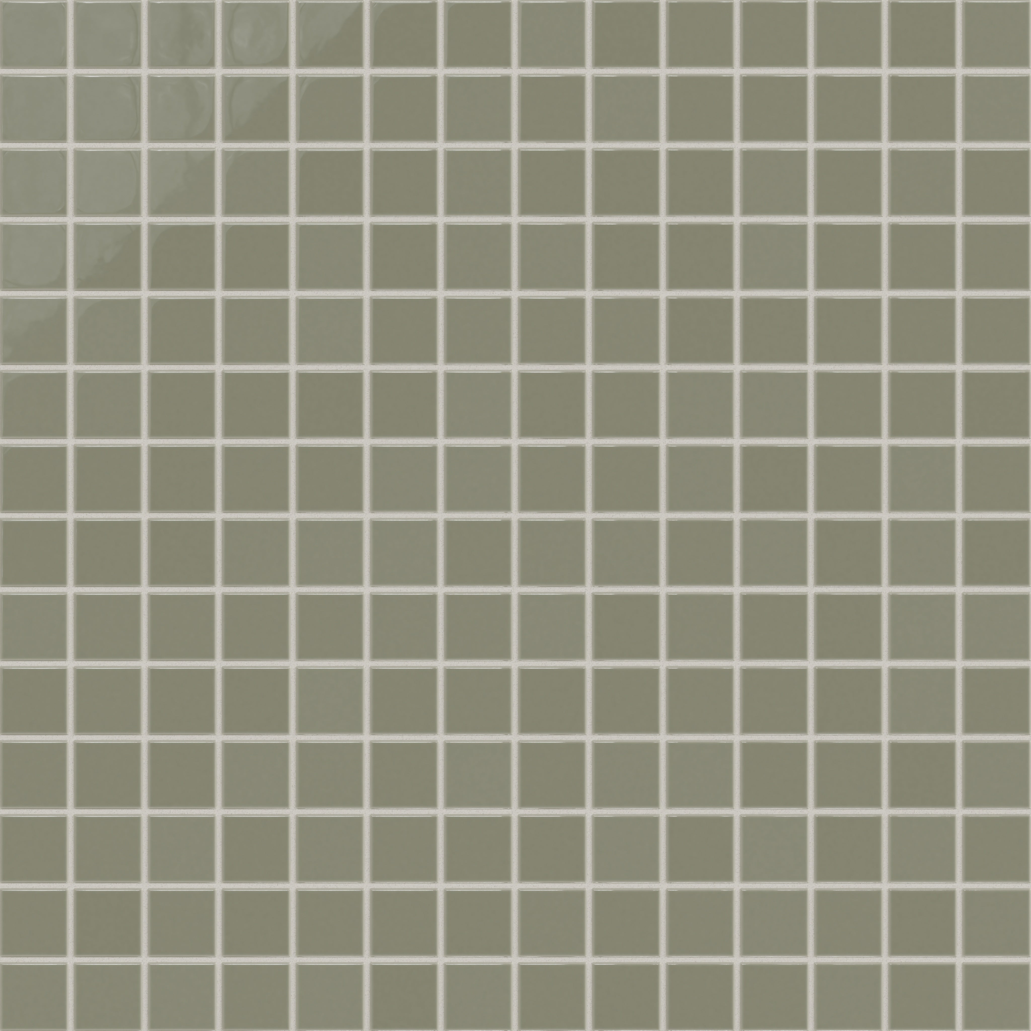 2x2 Straight Set Sheeted Natural Press Ceramic Mosaic Tile in Fern Gloss