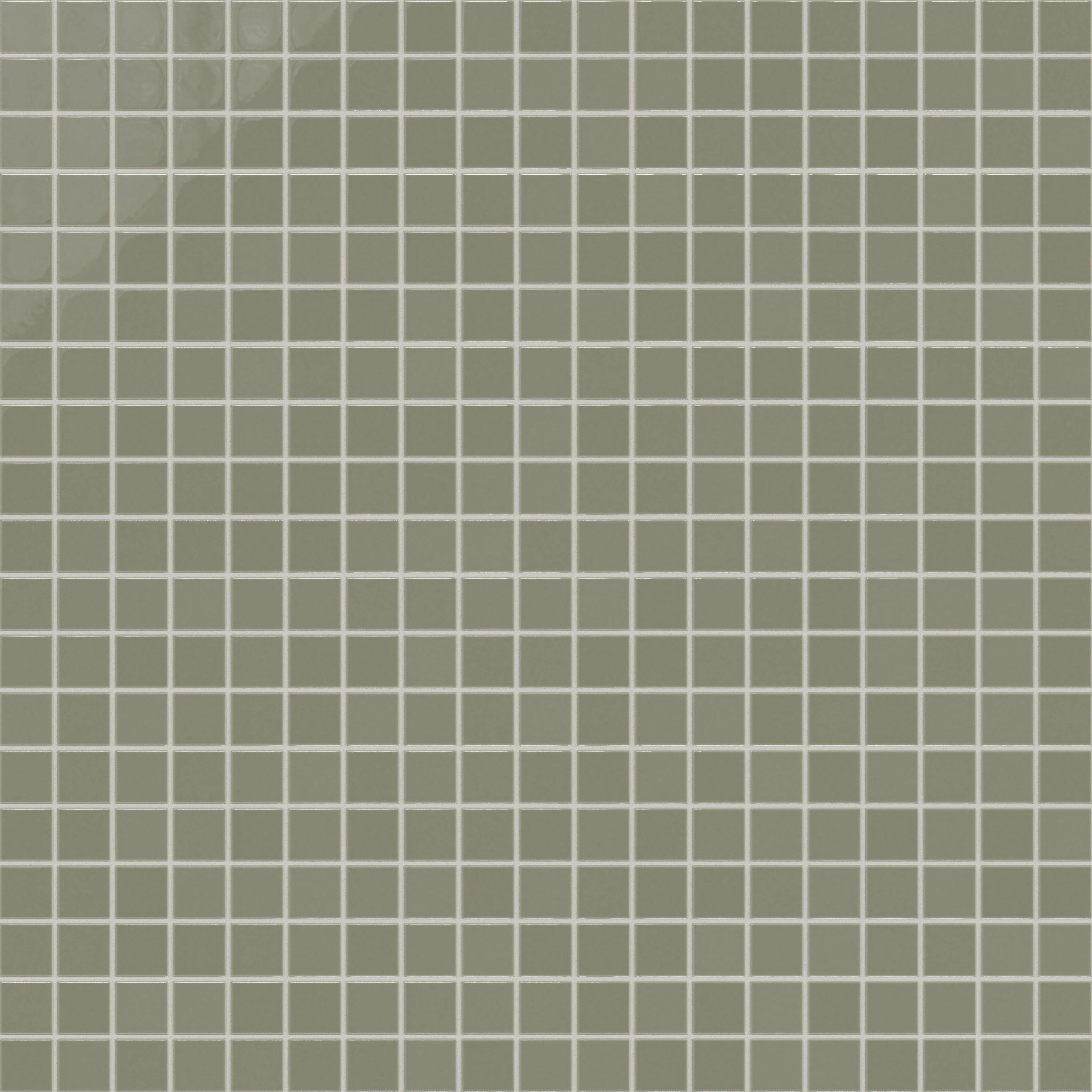 2x2 Straight Set Sheeted Natural Press Ceramic Mosaic Tile in Fern Gloss