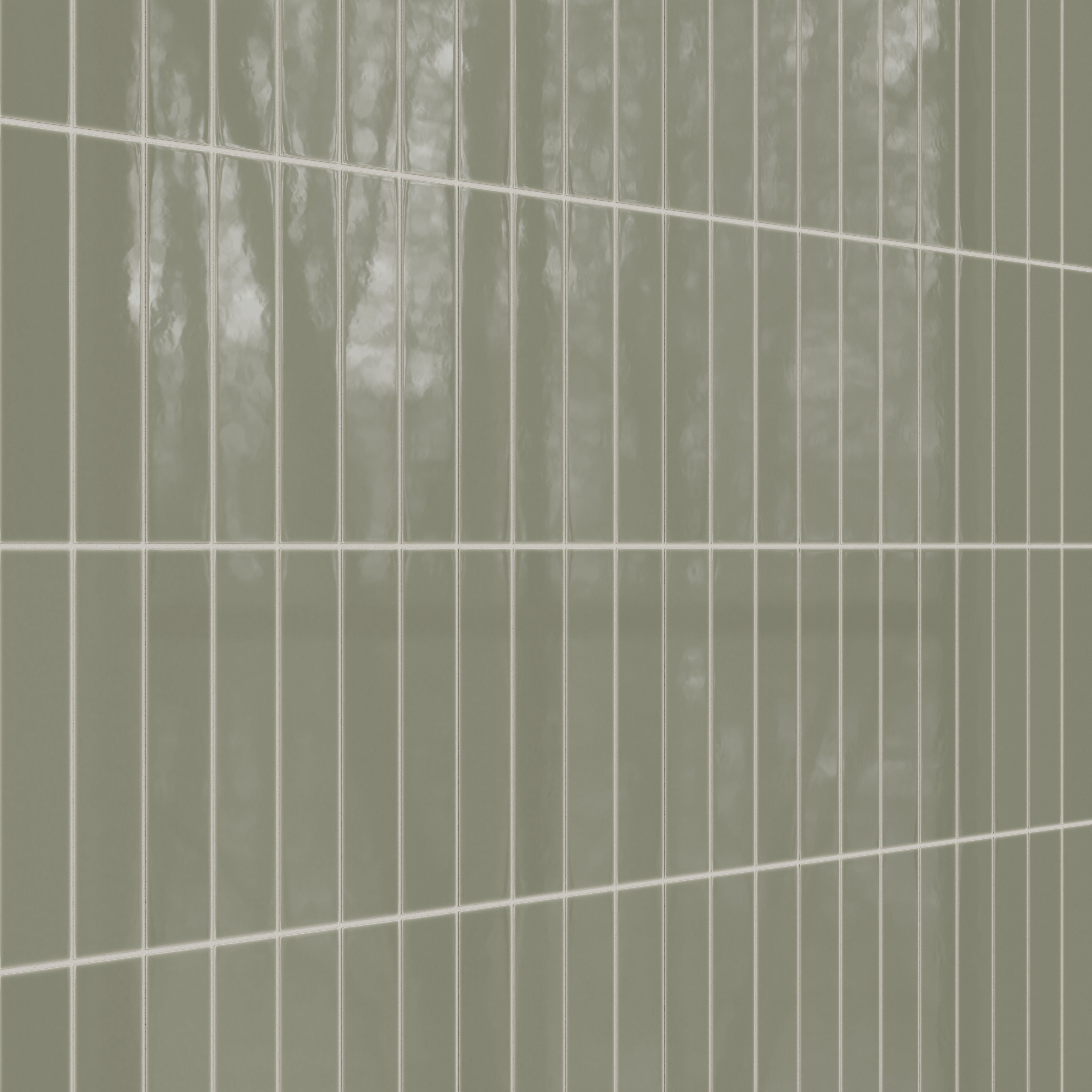 3x12 Natural Press Ceramic Tile in Fern Gloss