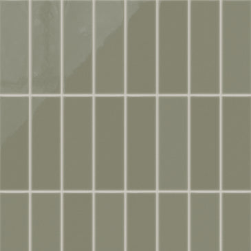 3x9 Natural Press Ceramic Tile in Fern Gloss