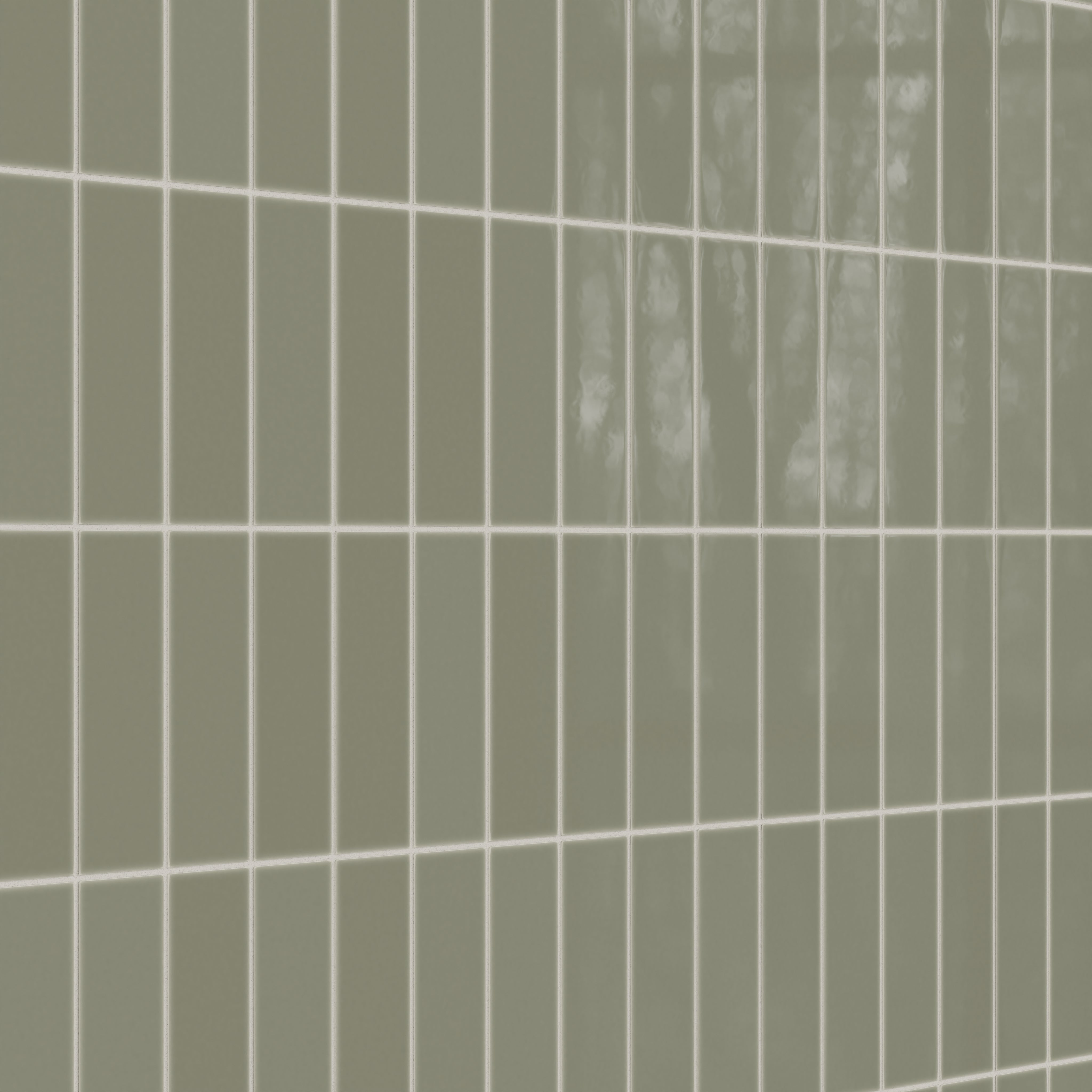 3x9 Natural Press Ceramic Tile in Fern Gloss