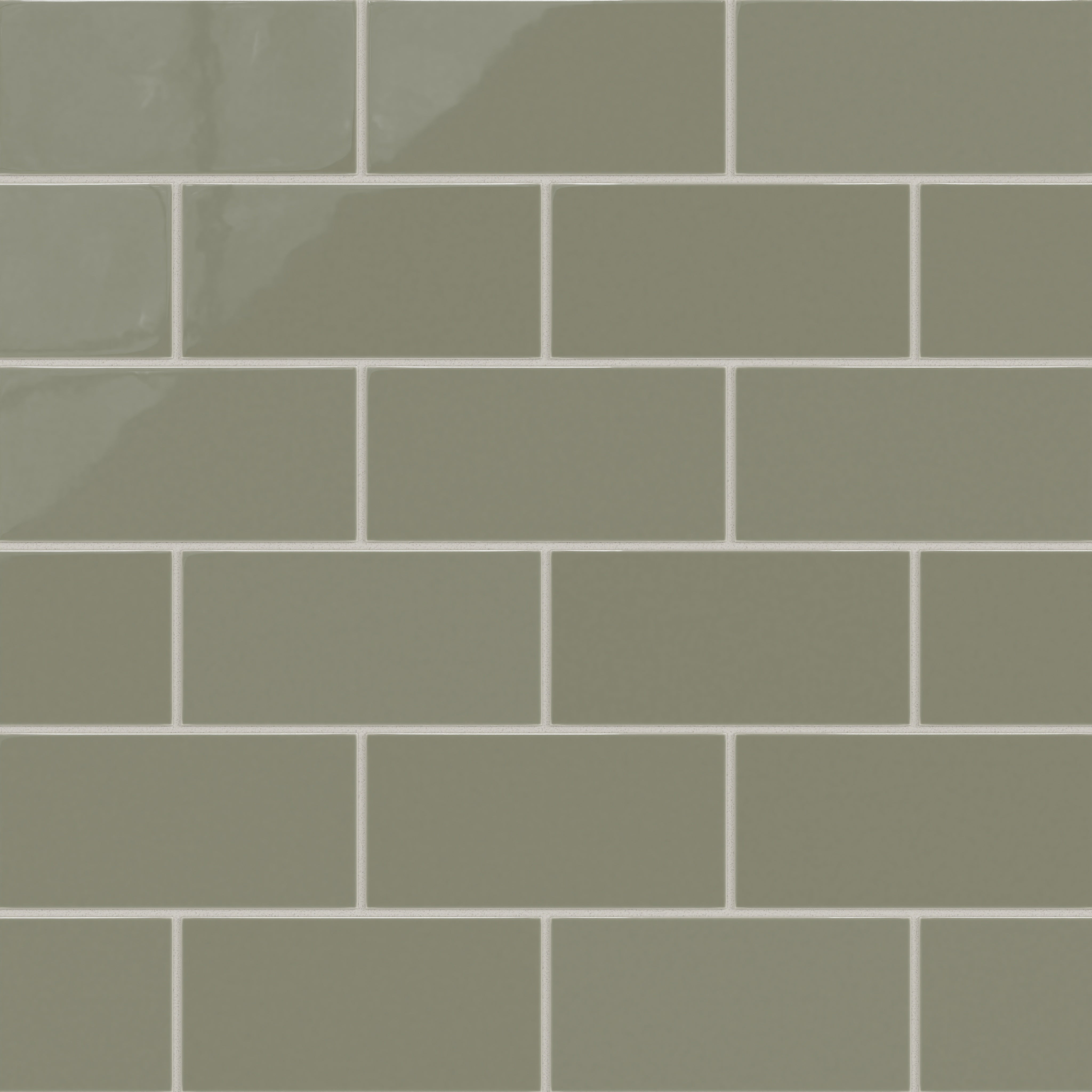 4x8 Natural Press Ceramic Tile in Fern Gloss