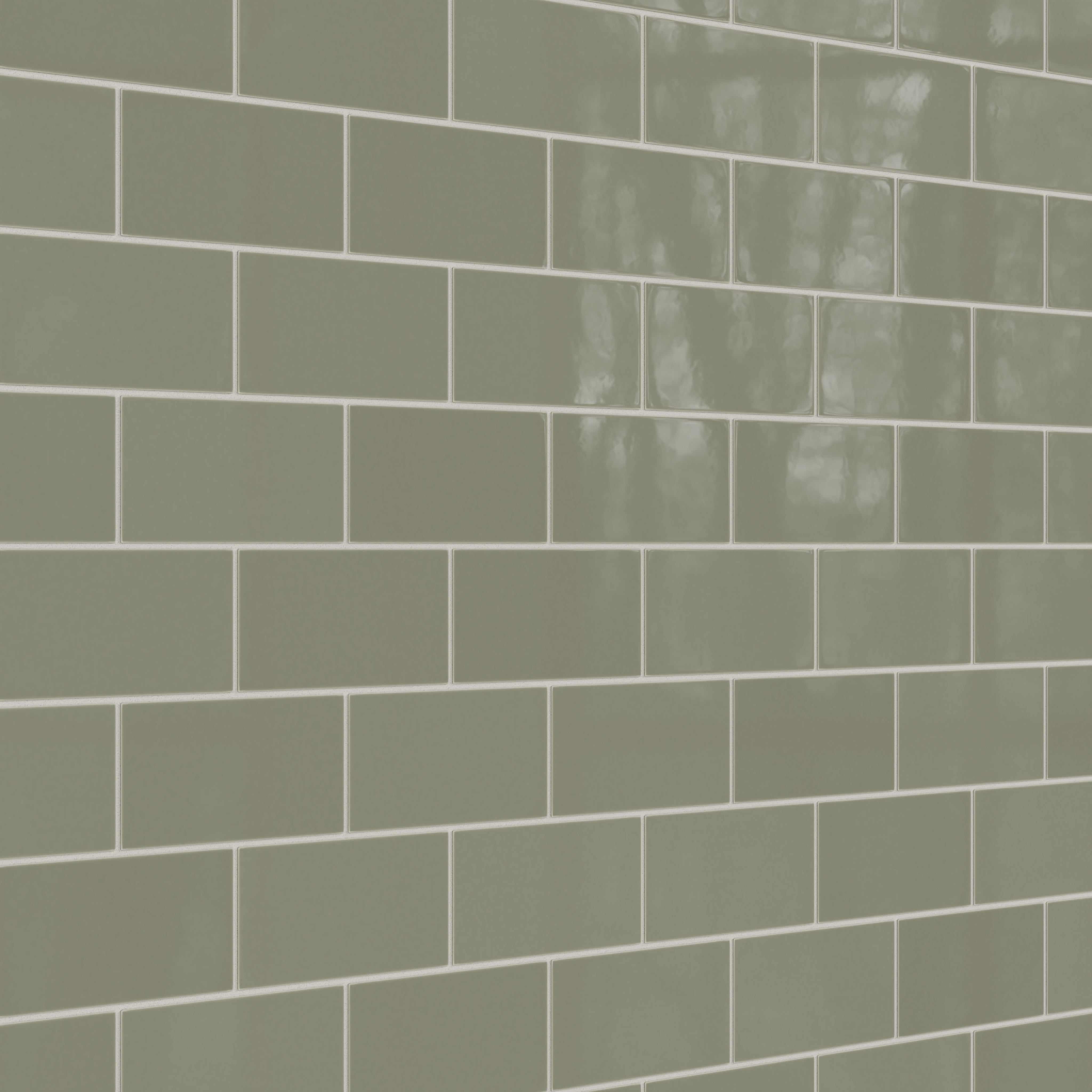 4x8 Natural Press Ceramic Tile in Fern Gloss