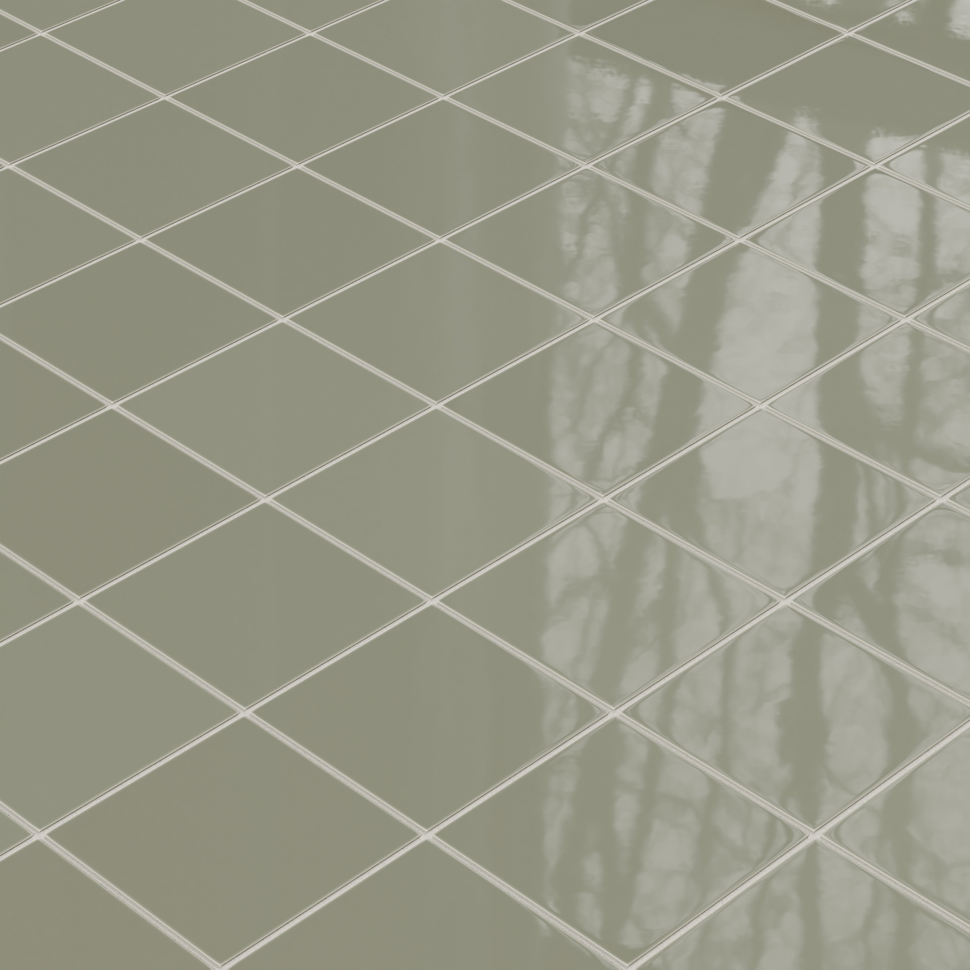 6x6 Natural Press Ceramic Tile in Fern Gloss