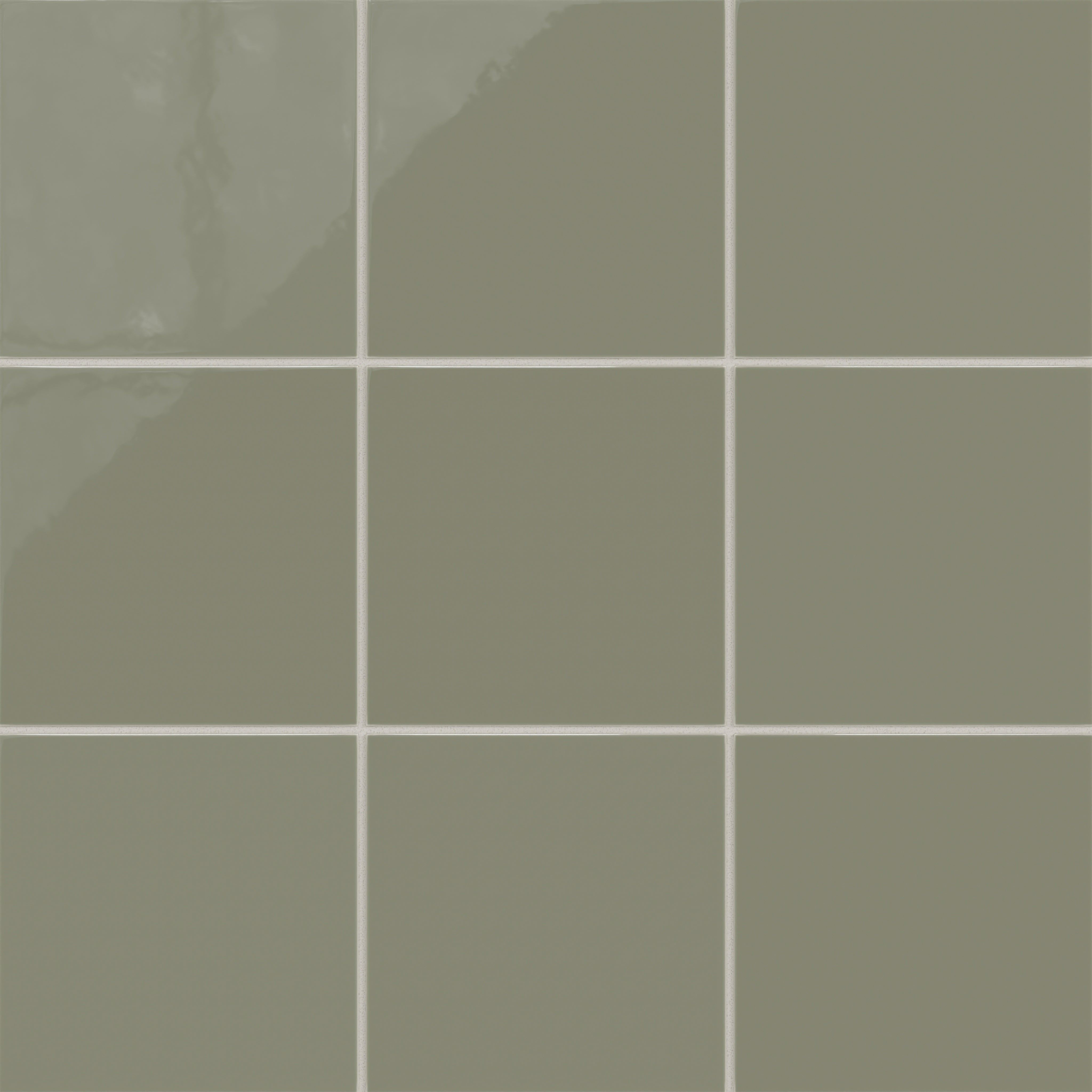8x8 Natural Press Ceramic Tile in Fern Gloss