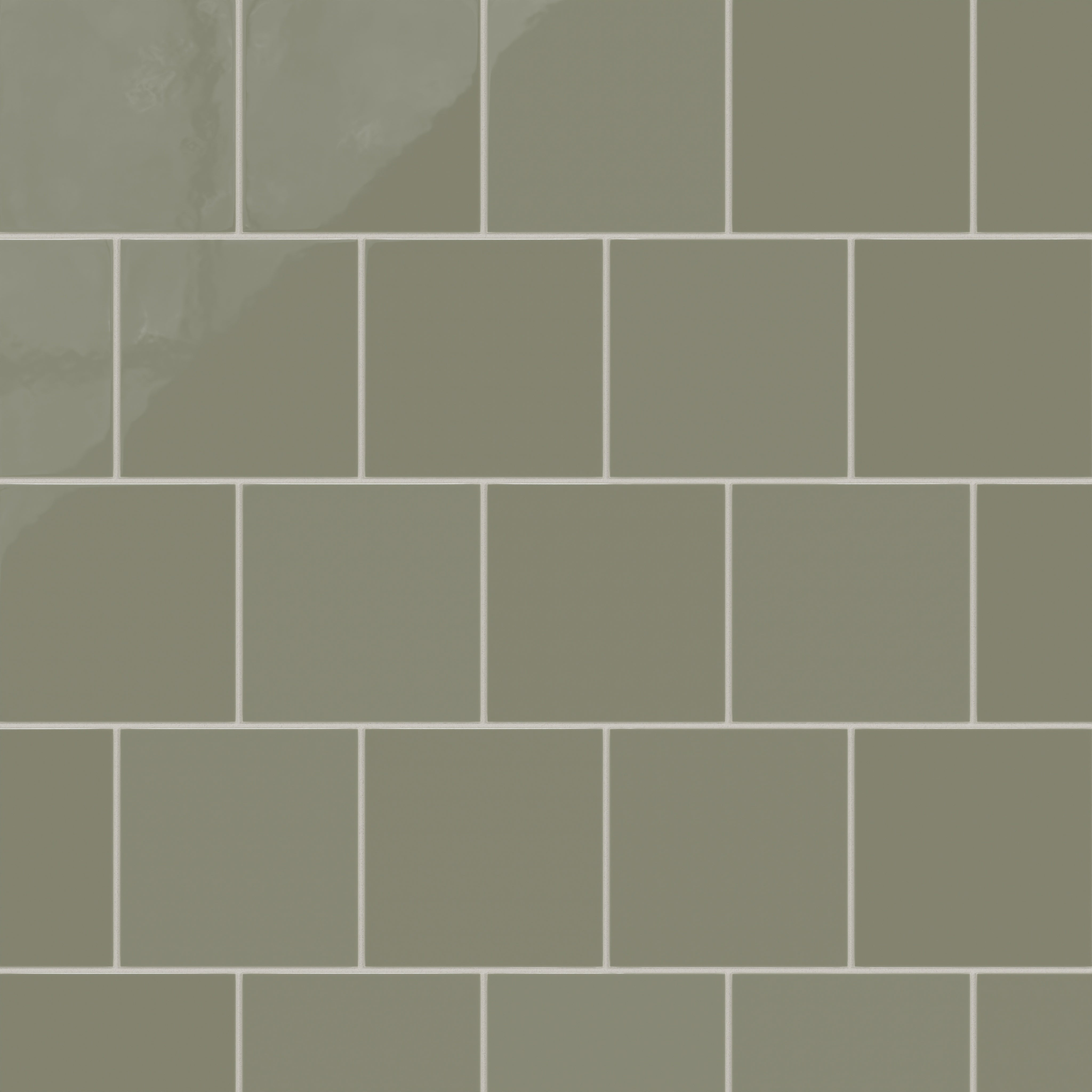 8x8 Natural Press Ceramic Tile in Fern Gloss