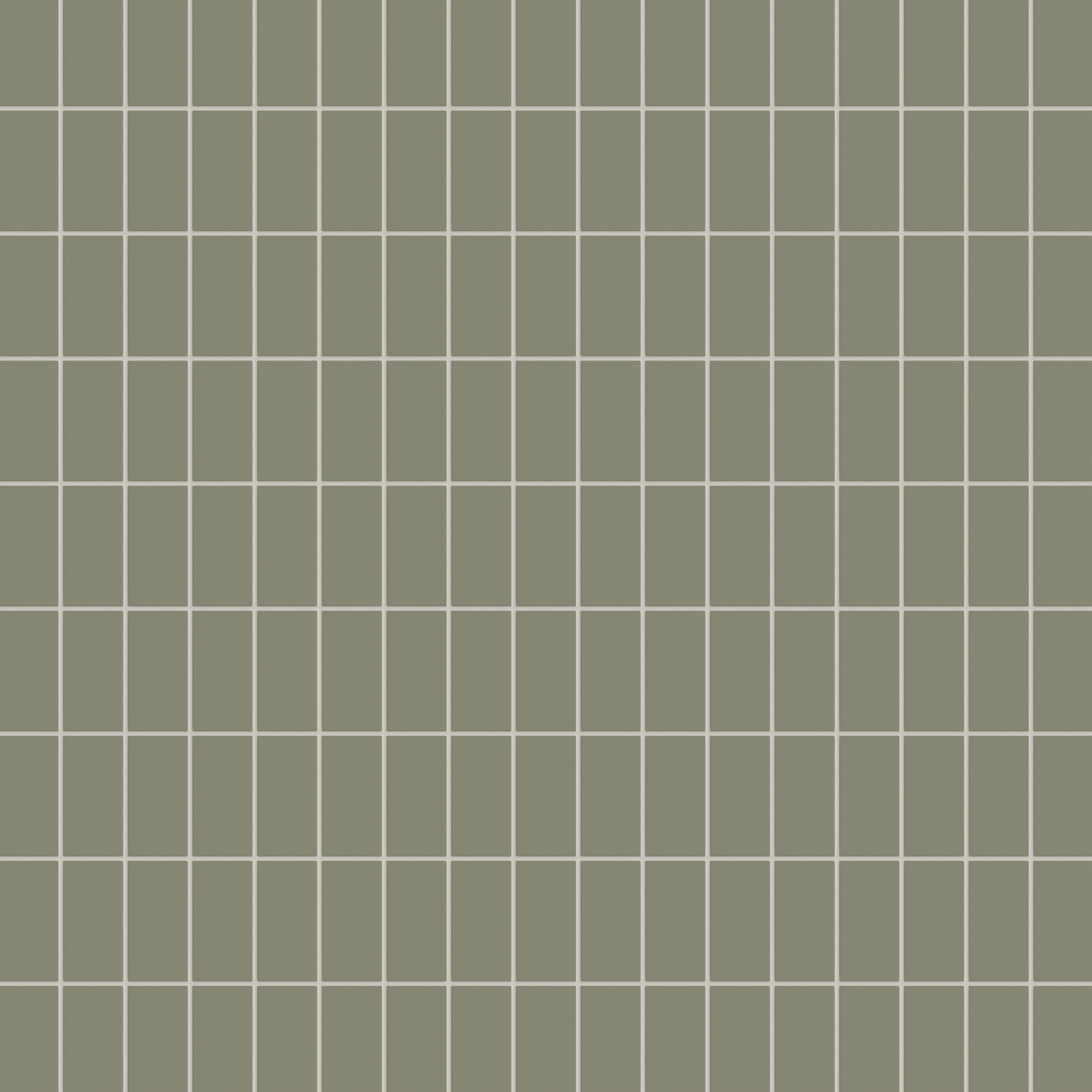2x4 Straight Set Sheeted Natural Press Ceramic Mosaic Tile in Fern Matte