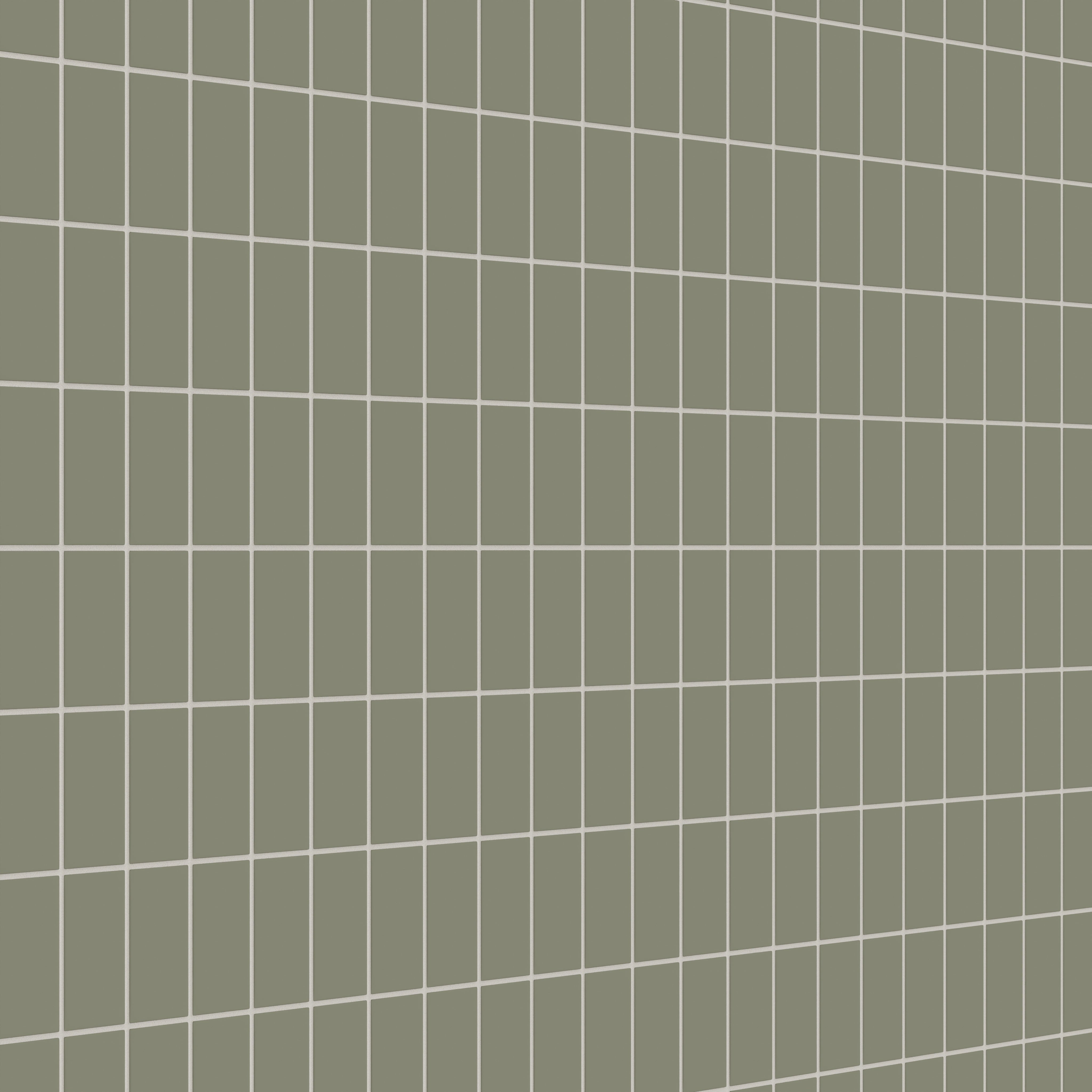 2x4 Straight Set Sheeted Natural Press Ceramic Mosaic Tile in Fern Matte