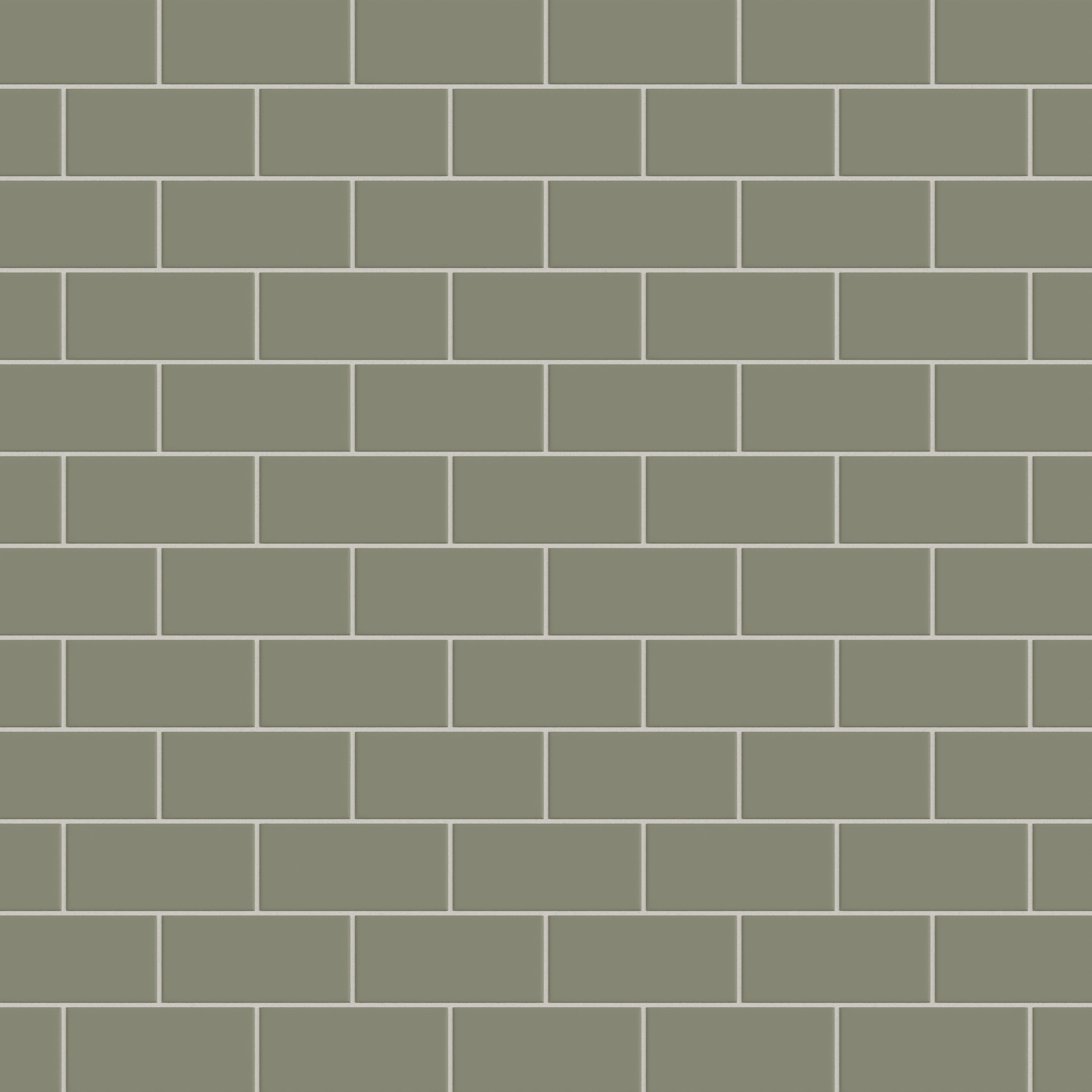3x6 Natural Press Ceramic Tile in Fern Matte
