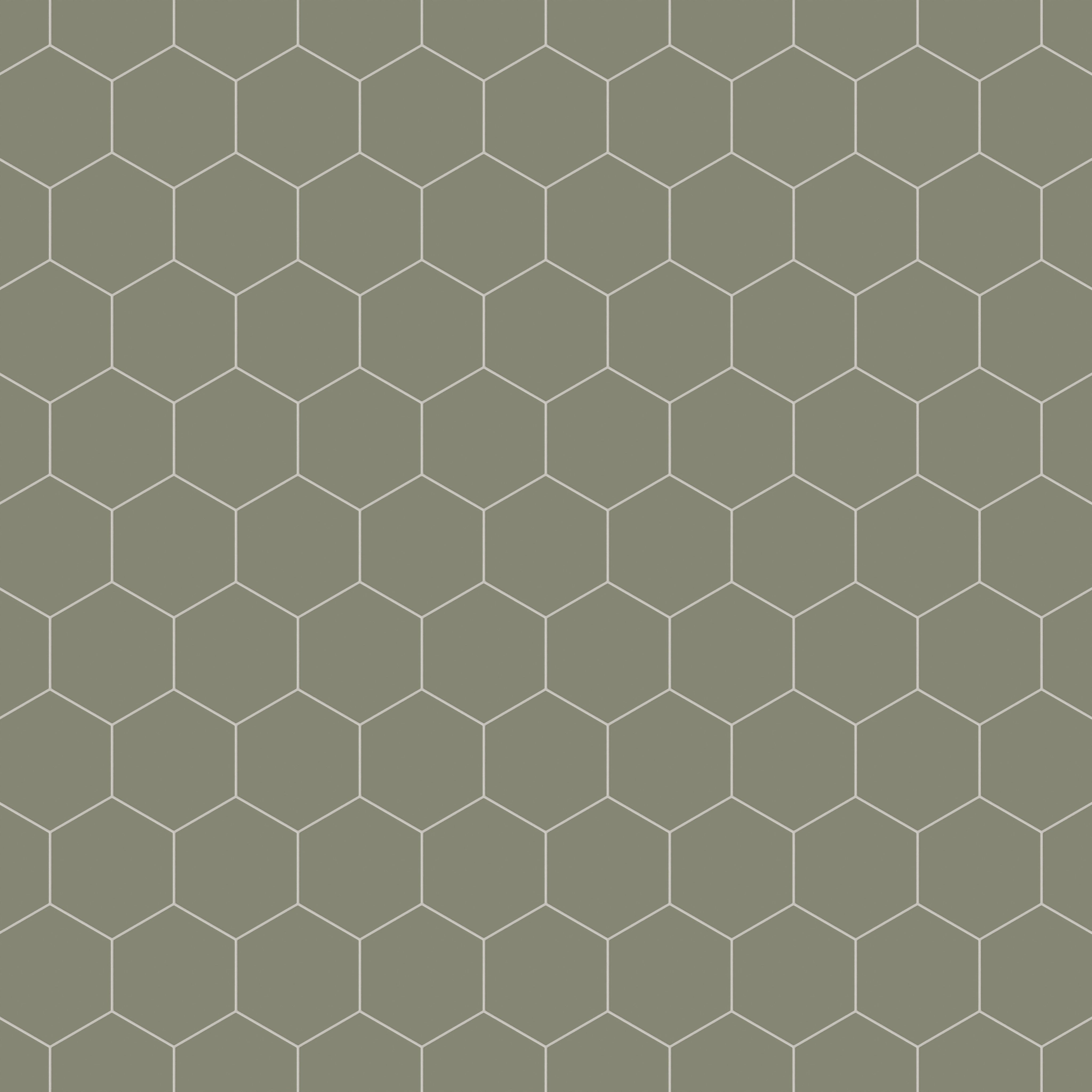 8" Hexagon Natural Press Ceramic Tile in Fern Matte