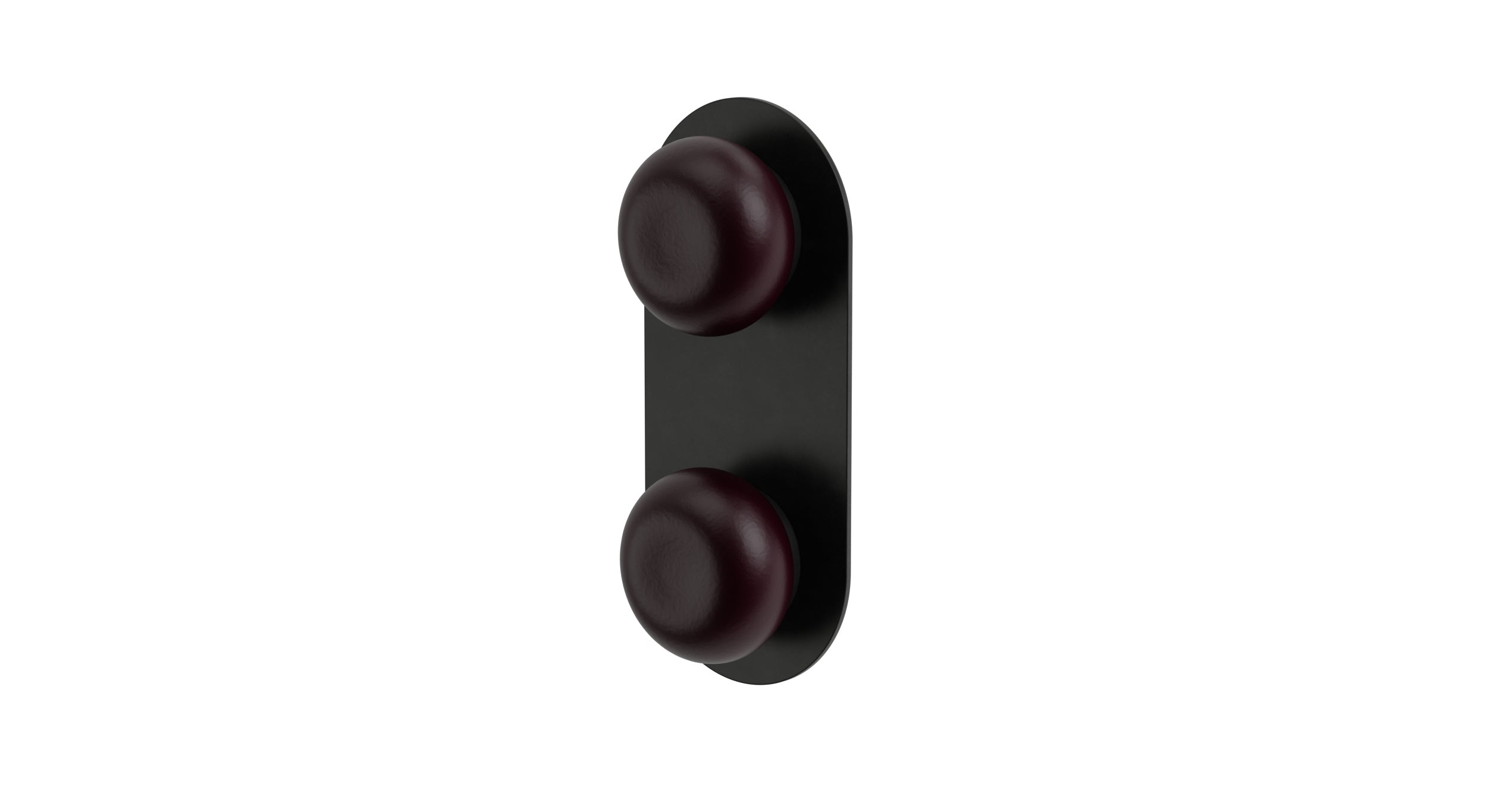 Foundry Two Handle Wall Mount Shower Trim with Pebble Ceramic Knob Handles in Oil Rubbed Bronze