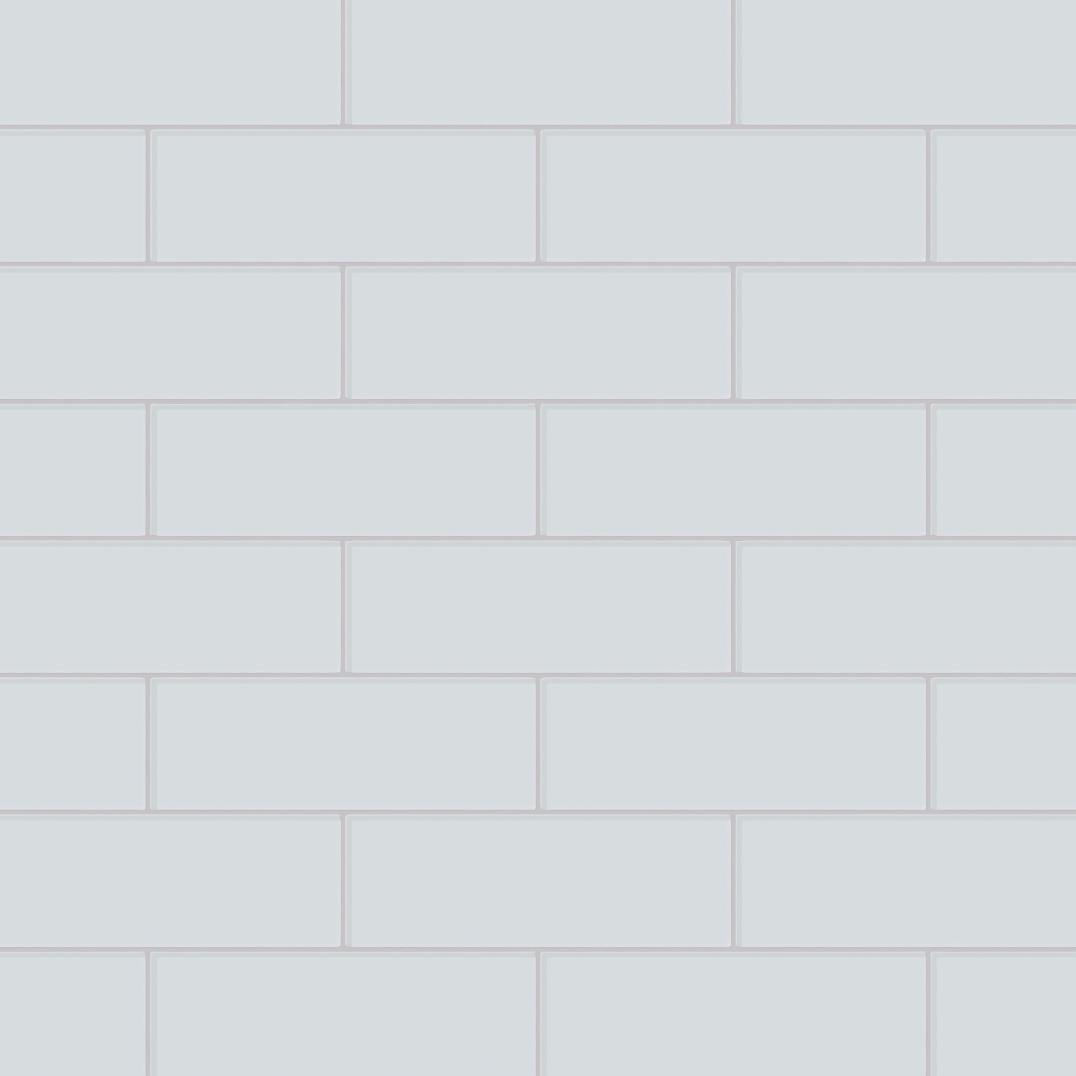 4x12 Glass Tile in Snowy Owl Gloss