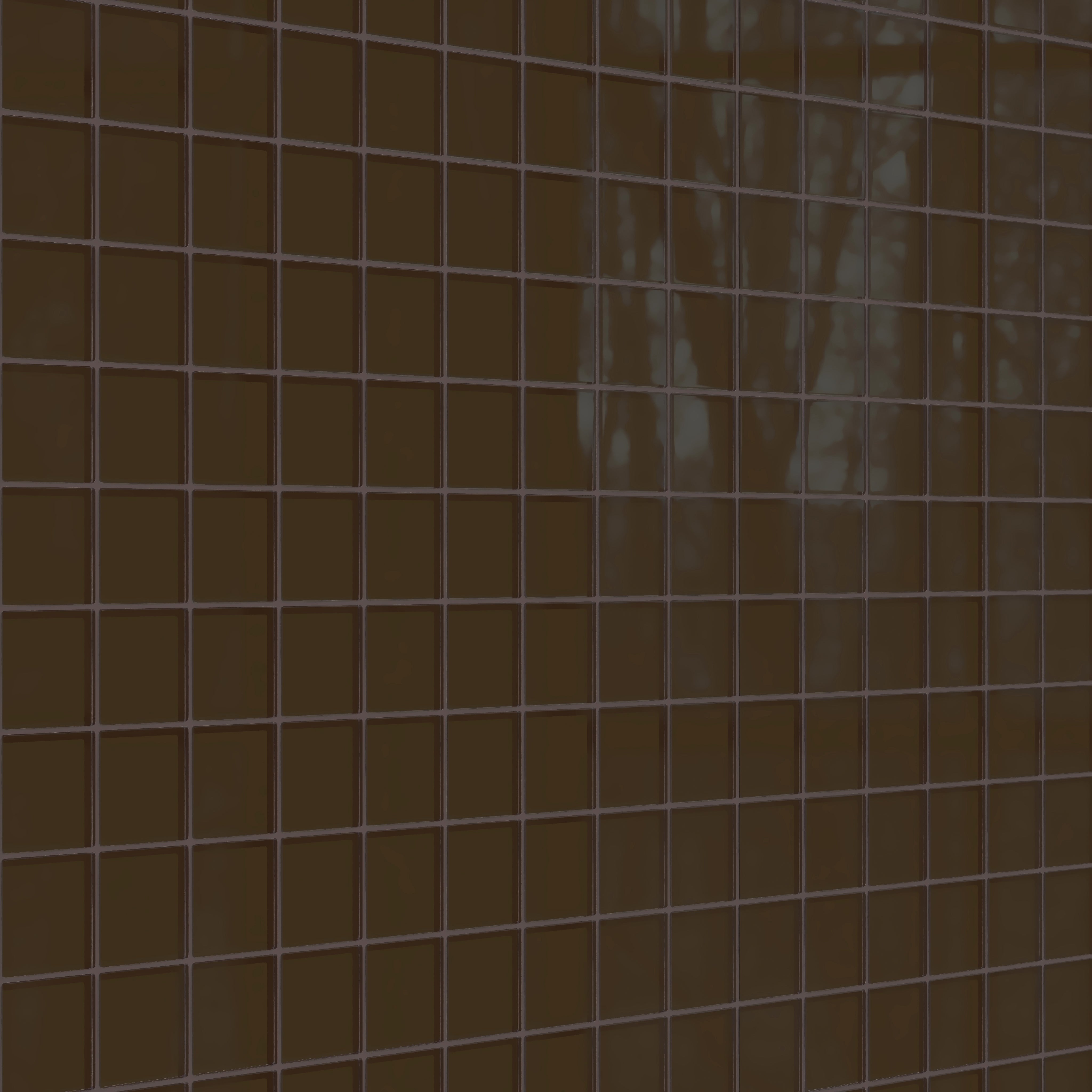 3x3 Straight Set Sheeted Glass Mosaic Tile in Osprey Gloss