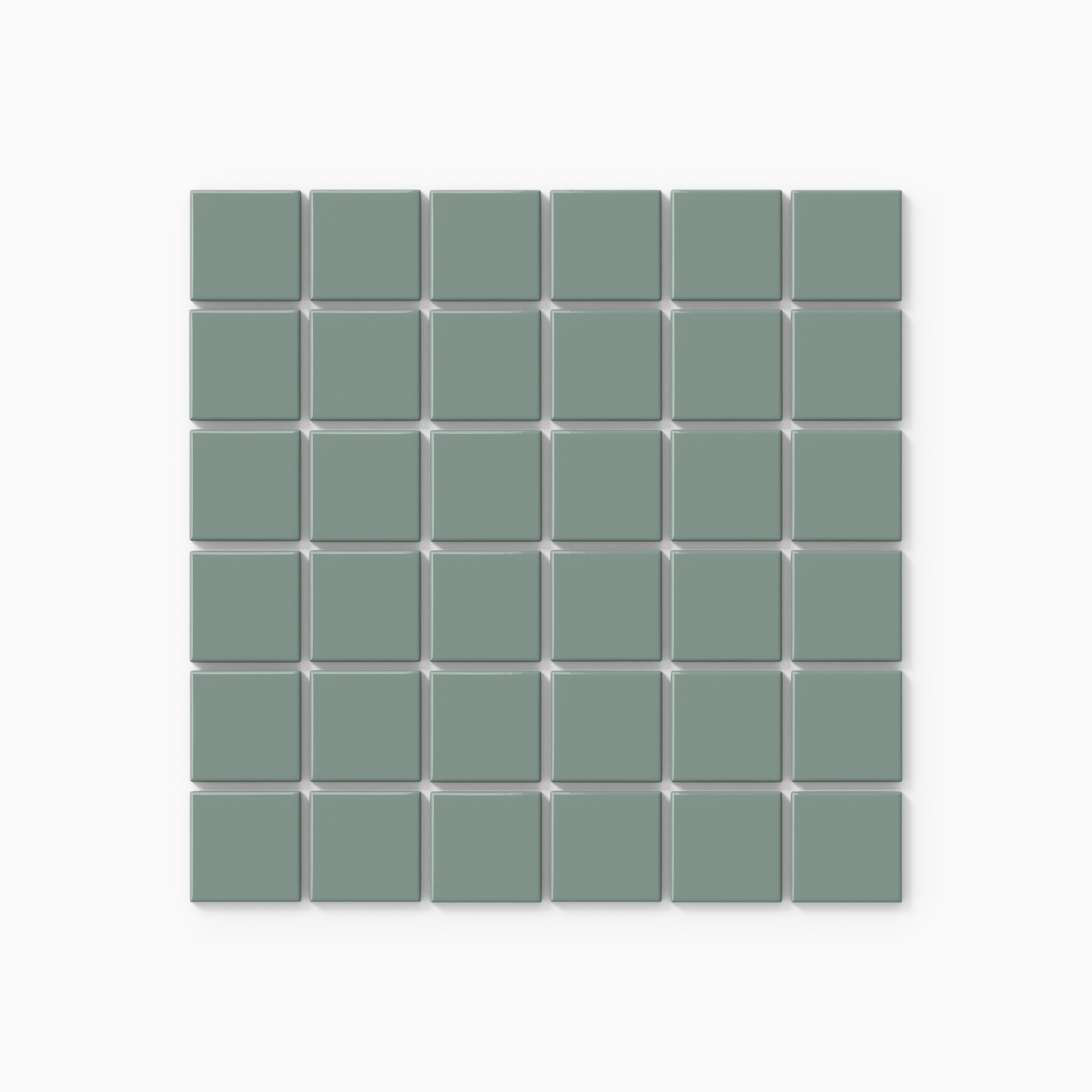 2x2 Straight Set Sheeted Original Ceramic Mosaic Tile in Flagstone Gloss